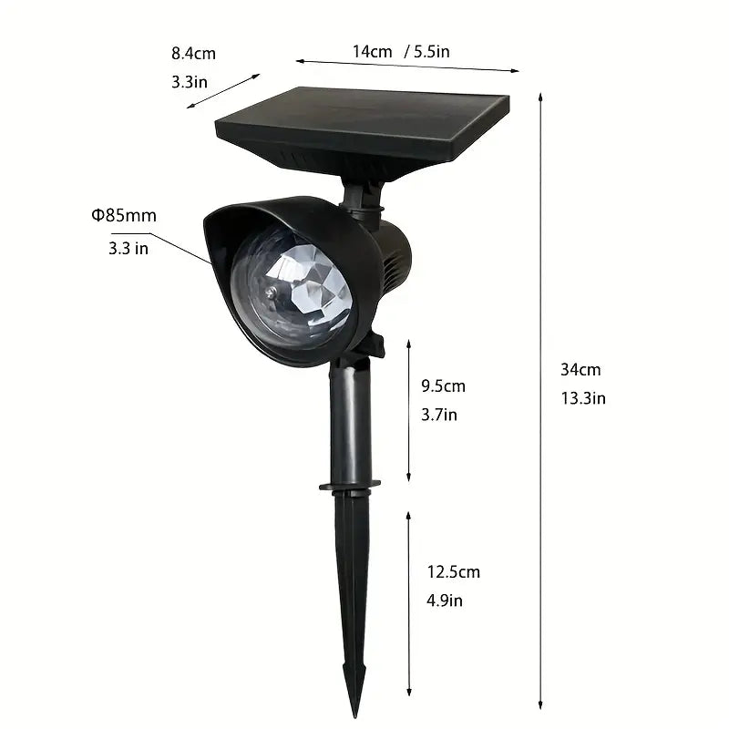 Outdoor Solar Rotating Color Projection Lamp 100% Guaranteed