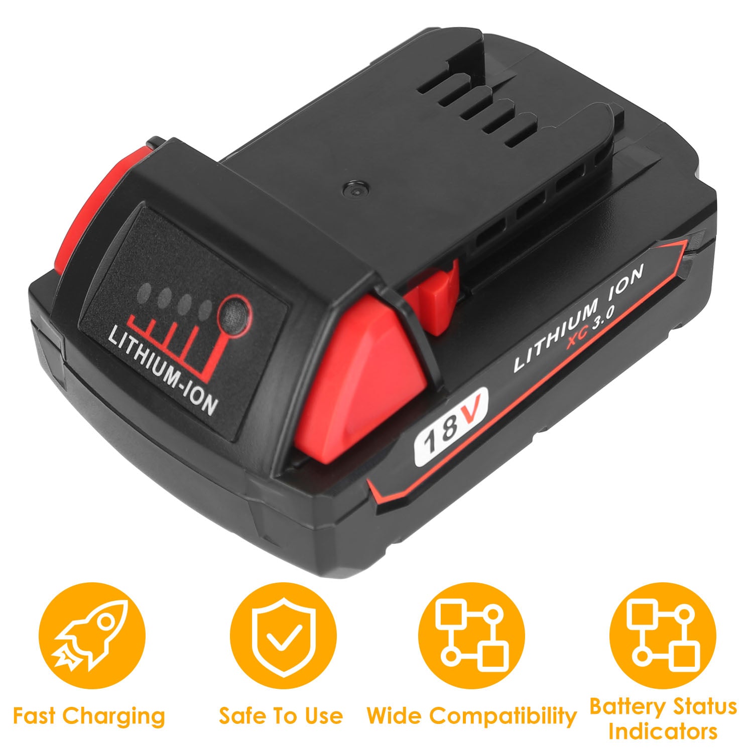 18V Battery Replacement Compatible with Milwaukee M18 Cordless Power Tool Clearance Sast