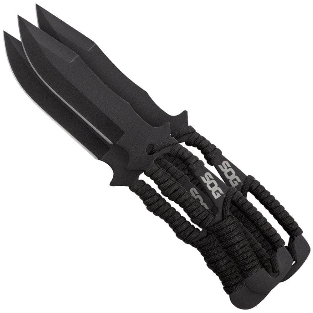 SOG Throwing Knives, 3-Piece Set, 10 Overall Length, Black GRN Handle - F041TN-CP Outlet Cheap Online