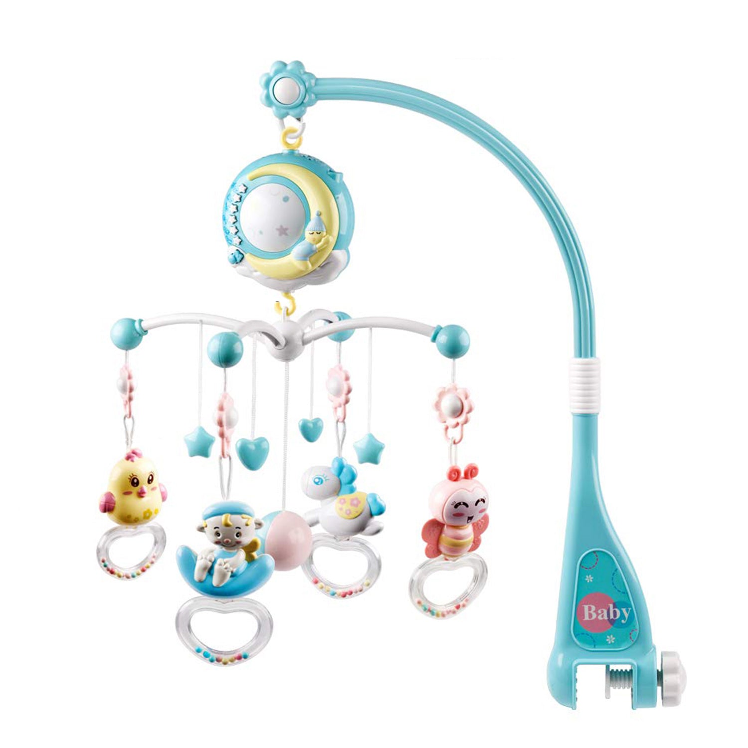 Mobile Star Projection Nursery Light Baby Rattle Toy with Music Box Remote Control Enjoy Online