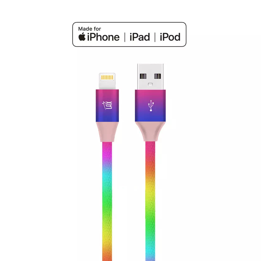 MFi Certified Colorful Rainbow Lightning Cables for Apple iPhone and iPad Online Online With Mastercard