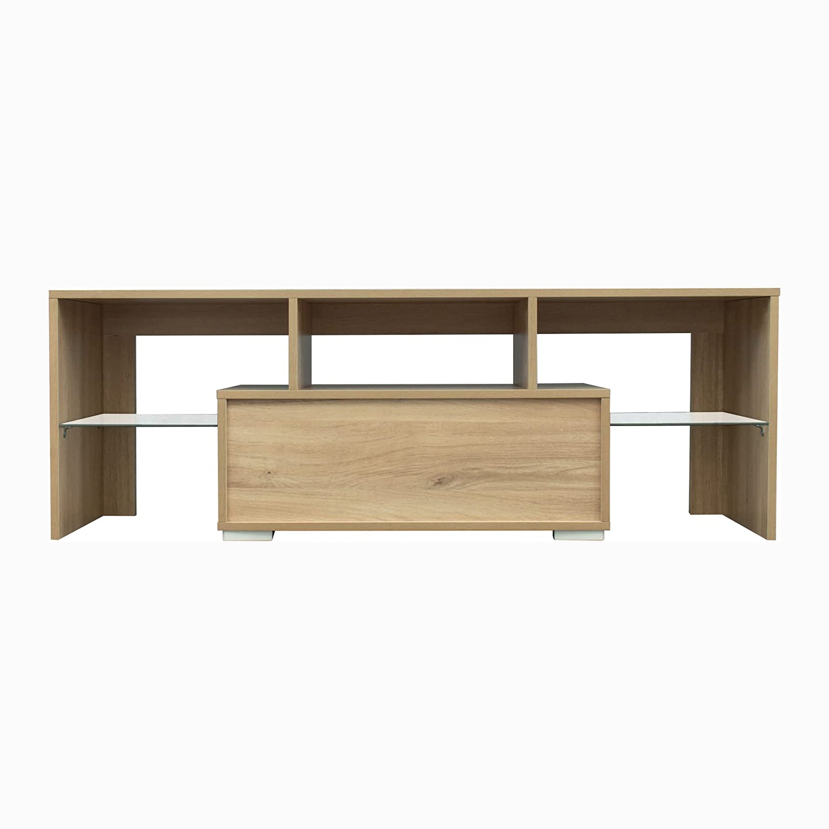 TV Stand with LED Lights Open Shelf Console Storage Table Free Shipping Pices