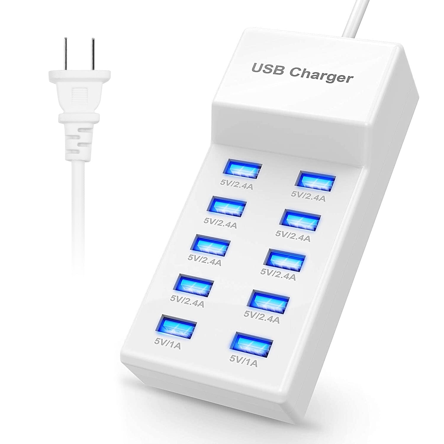 10-Ports 50W USB Wall Fast Charging Power Adapter Buy Online