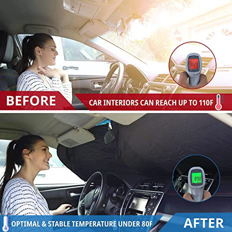 EcoNour Car Windshield Sun Shade with Storage Pouch Official Site Cheap Online