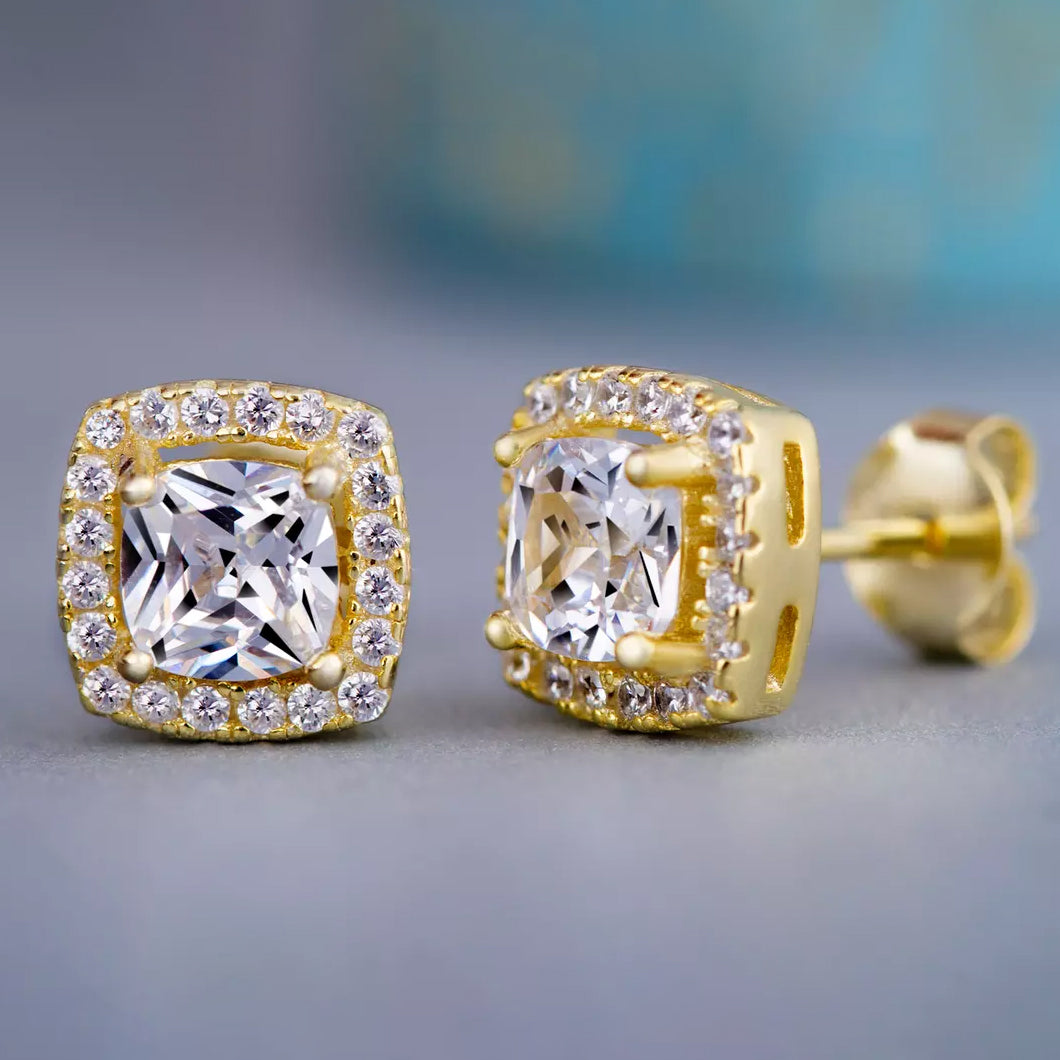 Halo Diamond Stud Earrings Sale 100% Guaranteed