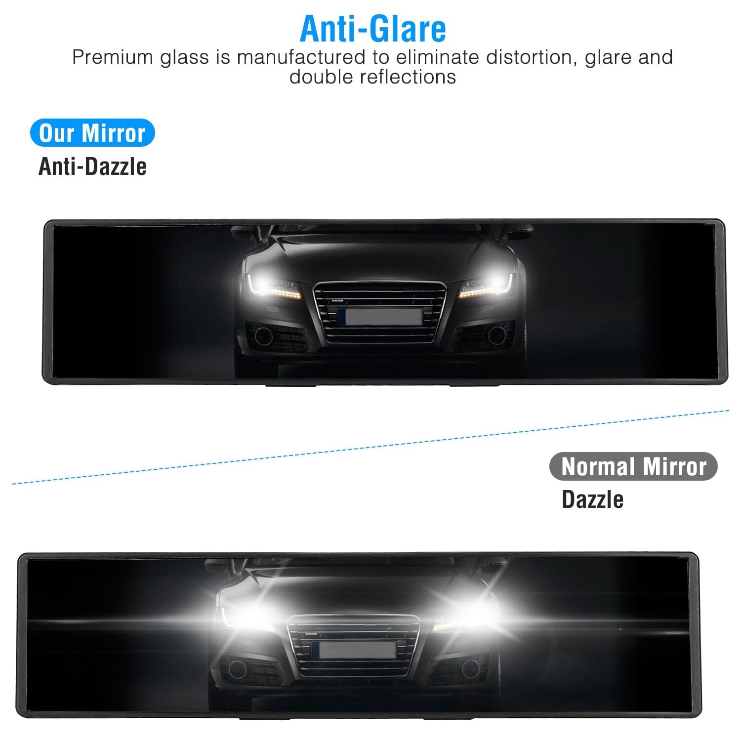 11.4-Inch Interior Clip-On Curve Car Rearview Mirror Enjoy For Sale