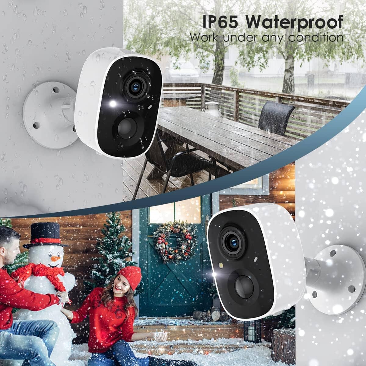 Security Camera Wireless Outdoor, 2-Way Talk Battery Powered Wi-Fi Camera  (Refurbished) Outlet Clearance