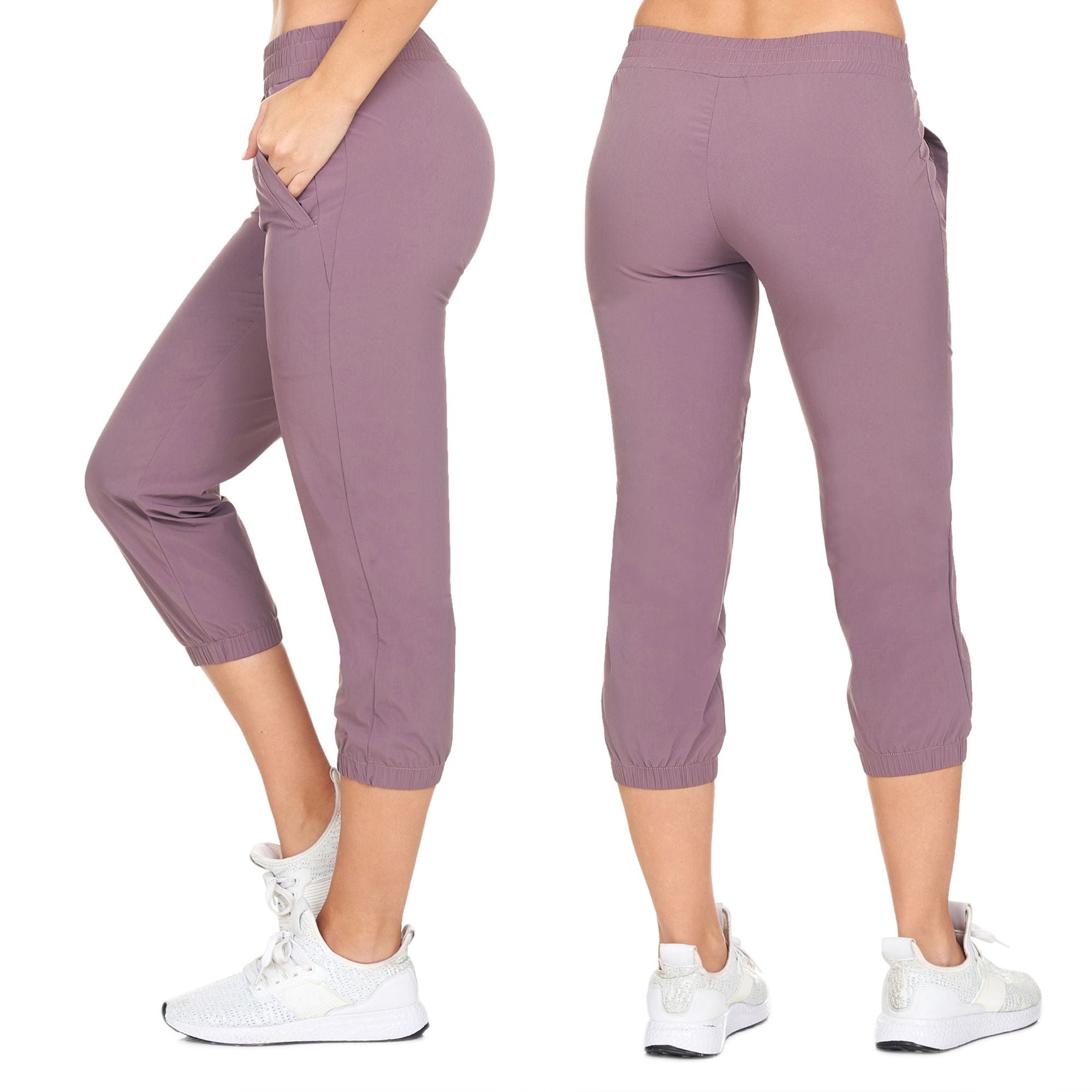 Women's Ultra Soft Woven Jogger Capri Pants With Pockets Really For Sale