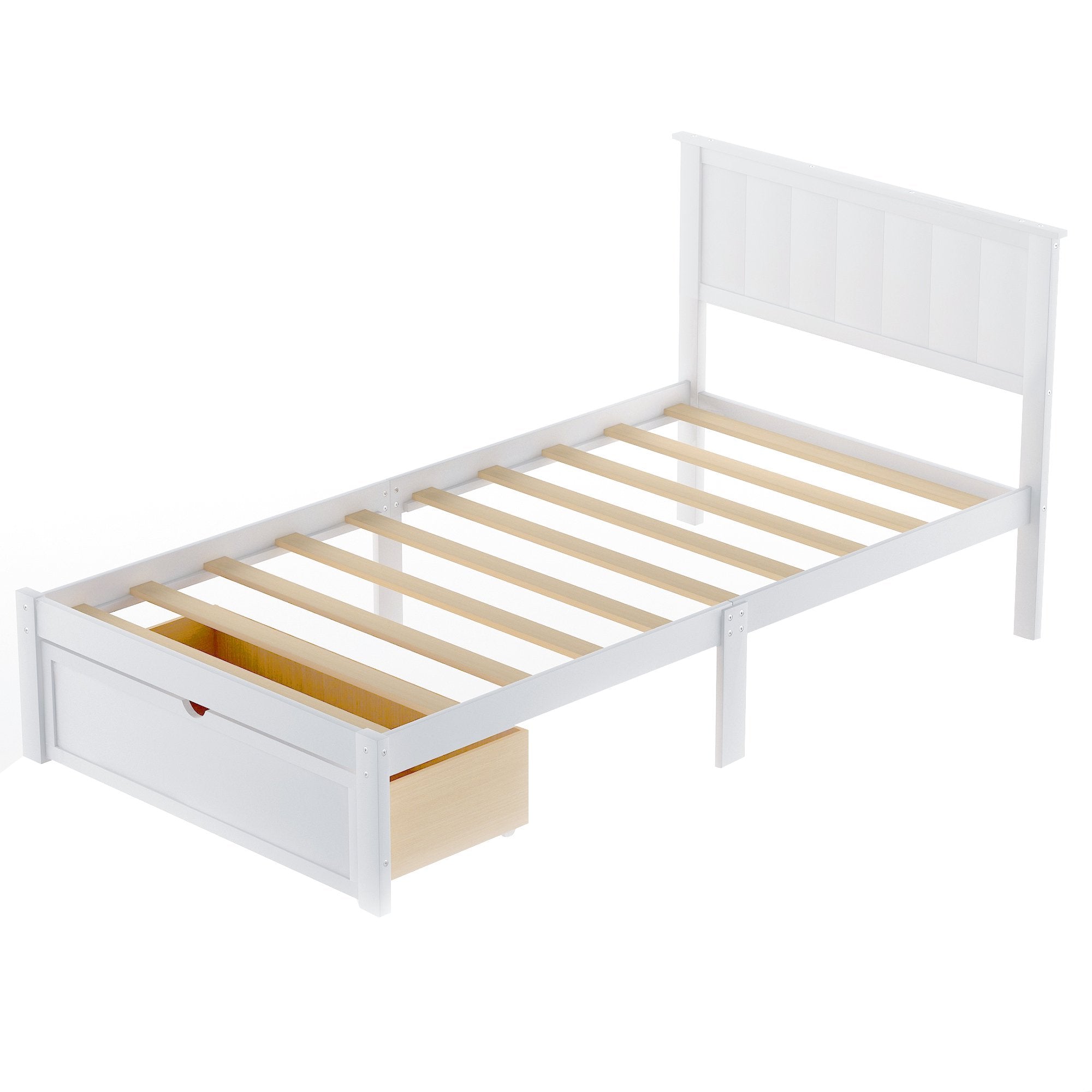 Twin Size Platform Bed with Storage Discount Order