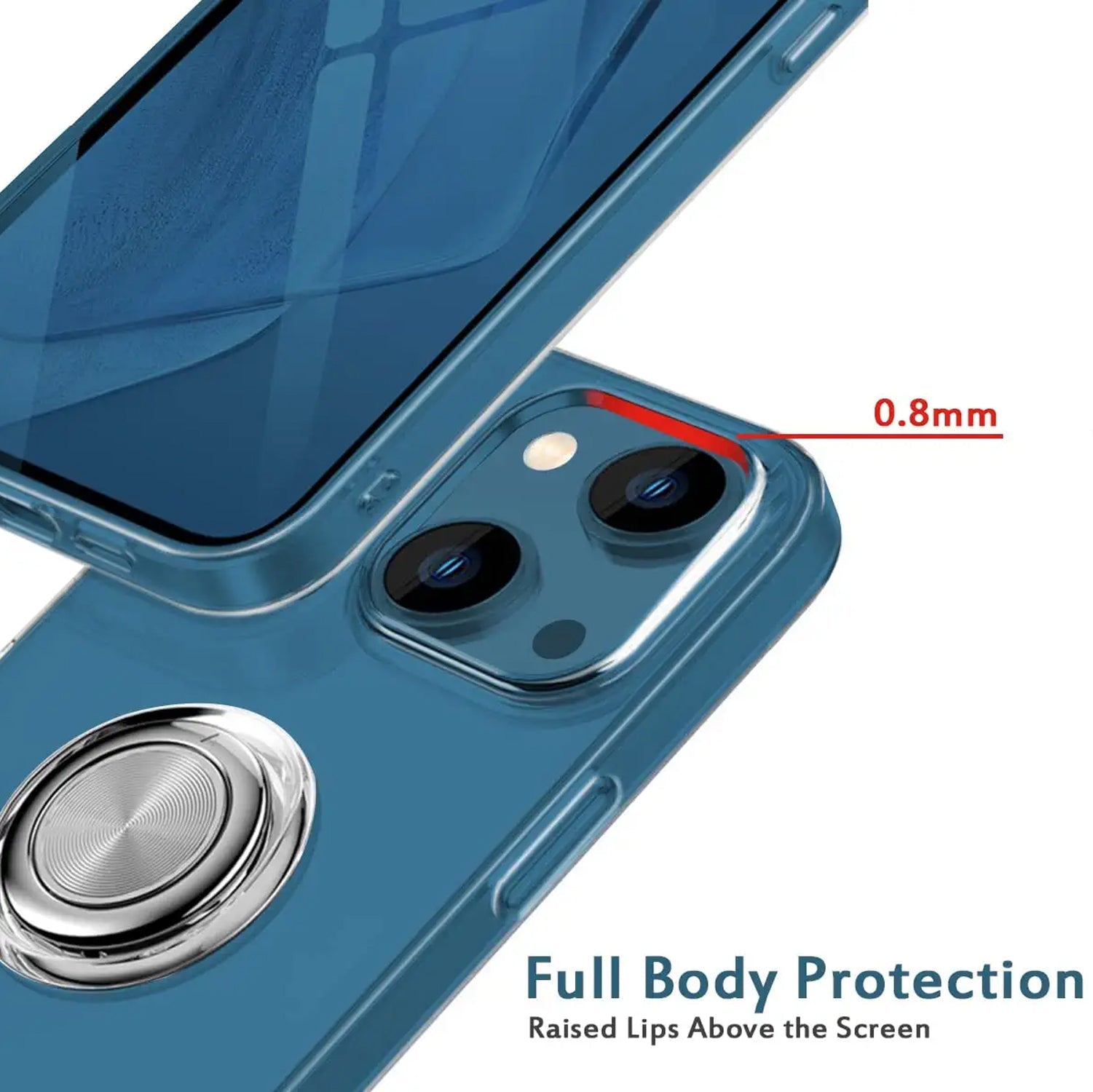 Clear Phone Case iPhone 14 Transparent Anti-Scratch with Ring Kickstand Clearance Best Place