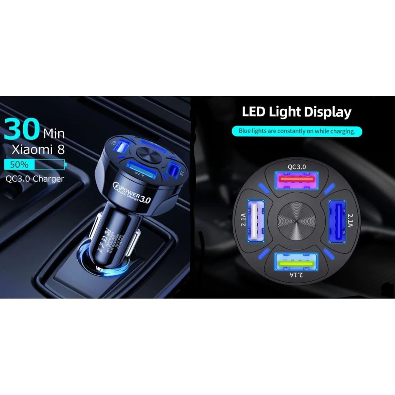 XIA LED 4 Port Rapid Car Charger Many Kinds Of Cheap Pice