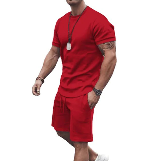 Men's Casual Activewear Running T-Shirt with Shorts Discount Best Seller