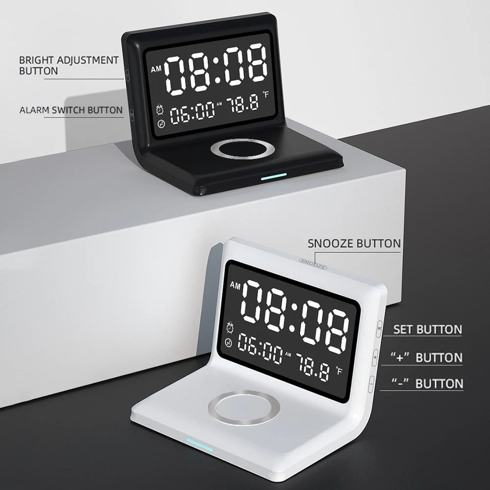 Digital Mirror Clock Wireless Charging Alarm Clock Buy Cheap Genuine