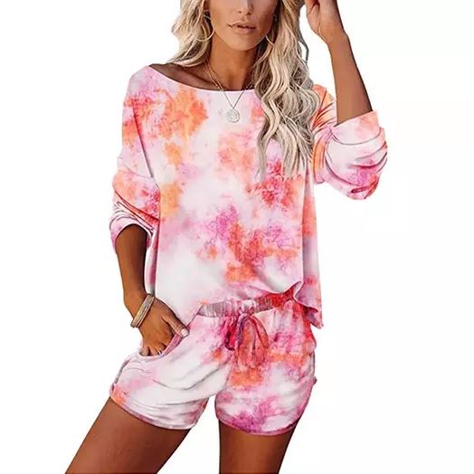 2-Piece Set: Leo Rosi Women Casual Nat Tie Dye Lounge Set Buy Cheap New