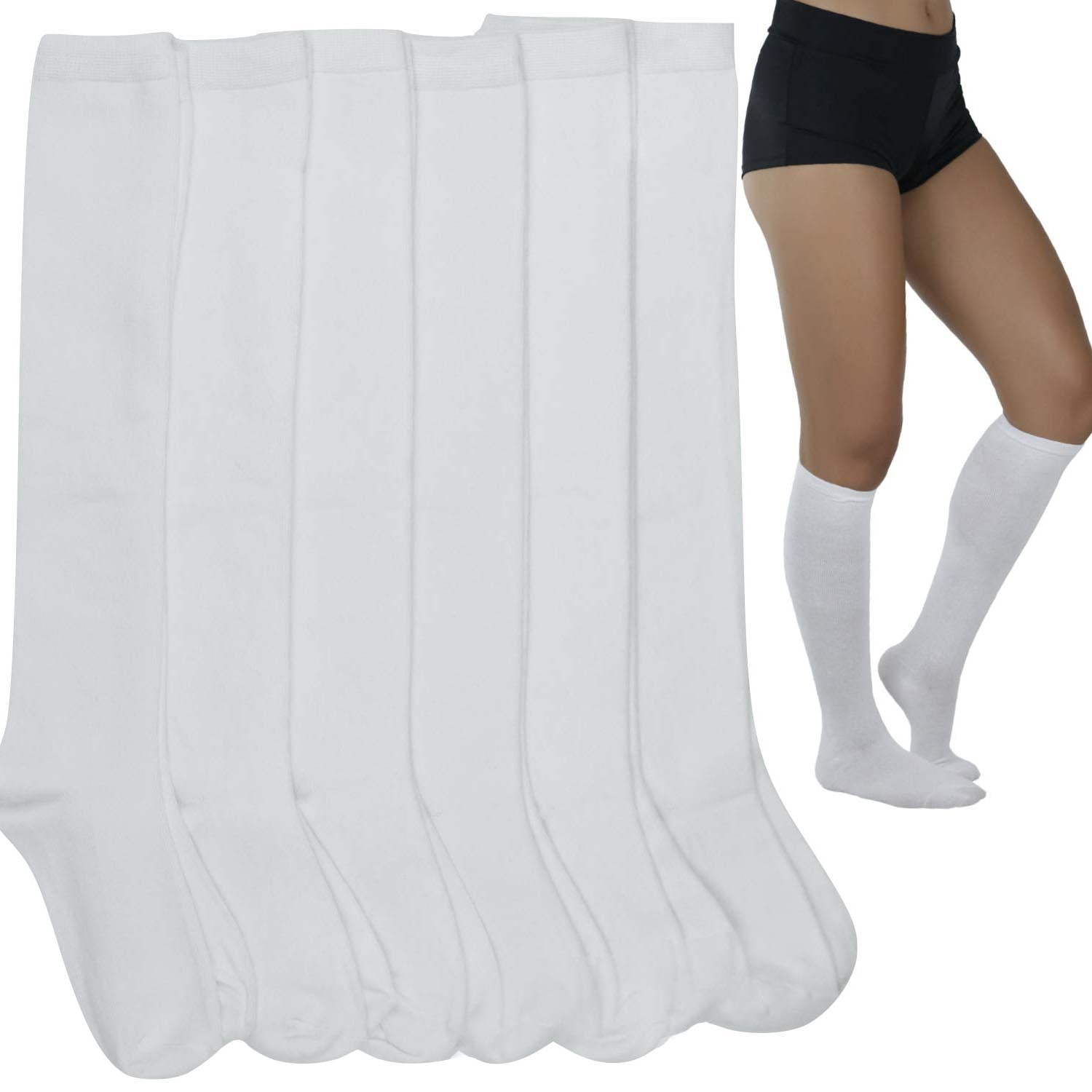 6-Pack: ToBeInStyle Classic Cotton Blend Uniform Knee-High Socks View Cheap Online