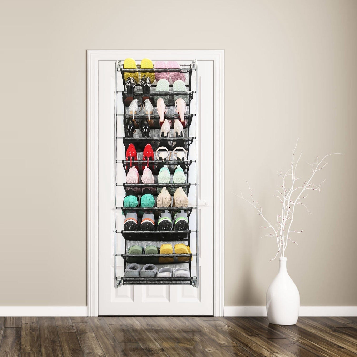 10-Tier Over the Door Shoe Rack Organizer Holder Hanging Storage Shelf Buy Cheap Fake