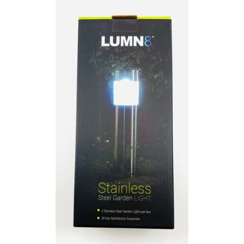 2-Pack: LUMN8 Stainless Steel Garden Lights Discount Collections