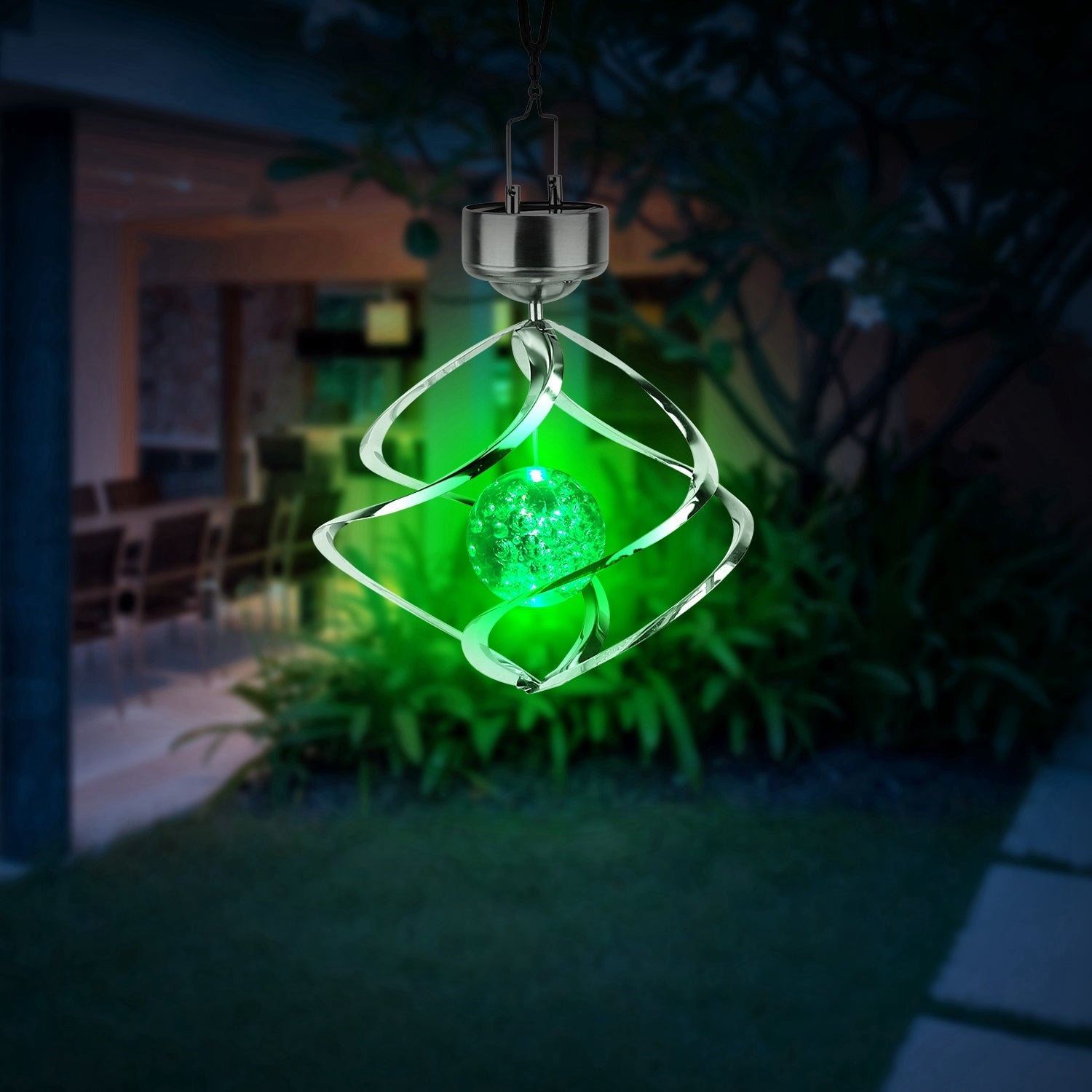 Spiral Spinner Solar Lights Wind Chime LED Cheap Pice Outlet