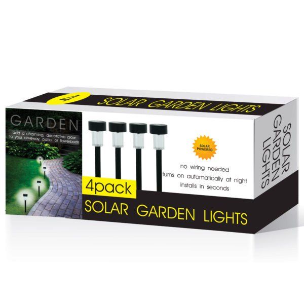 4-Piece: Solar Powered Garden Lights Set Extremely Cheap Online