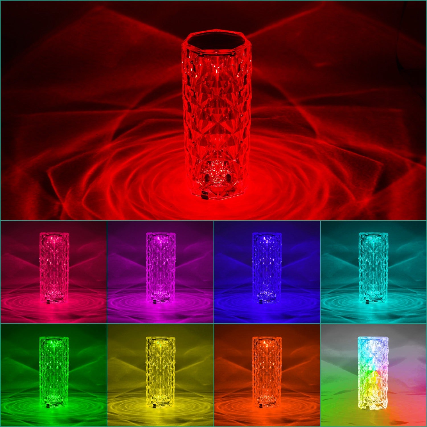 Crystal Diamond Rose Table Lamp Cheap Discount Sale