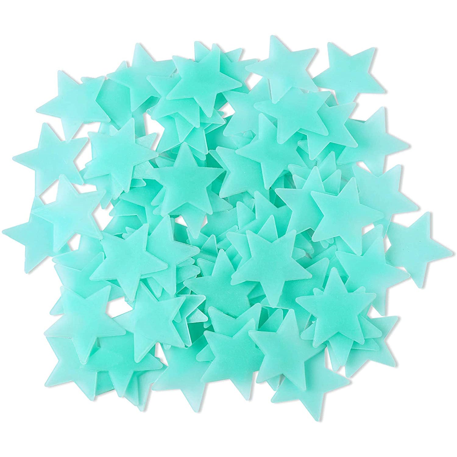 100-Pieces: Colorful Luminous Stars Plastic Wall Sticker Reliable Cheap Online