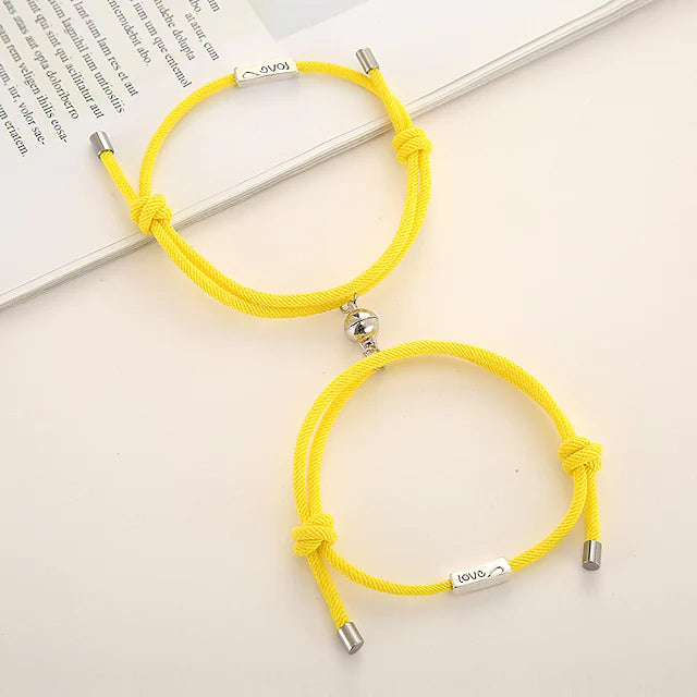 Magnetic Adjustable Simple Rope Couple Bracelet Original Cheap Pice