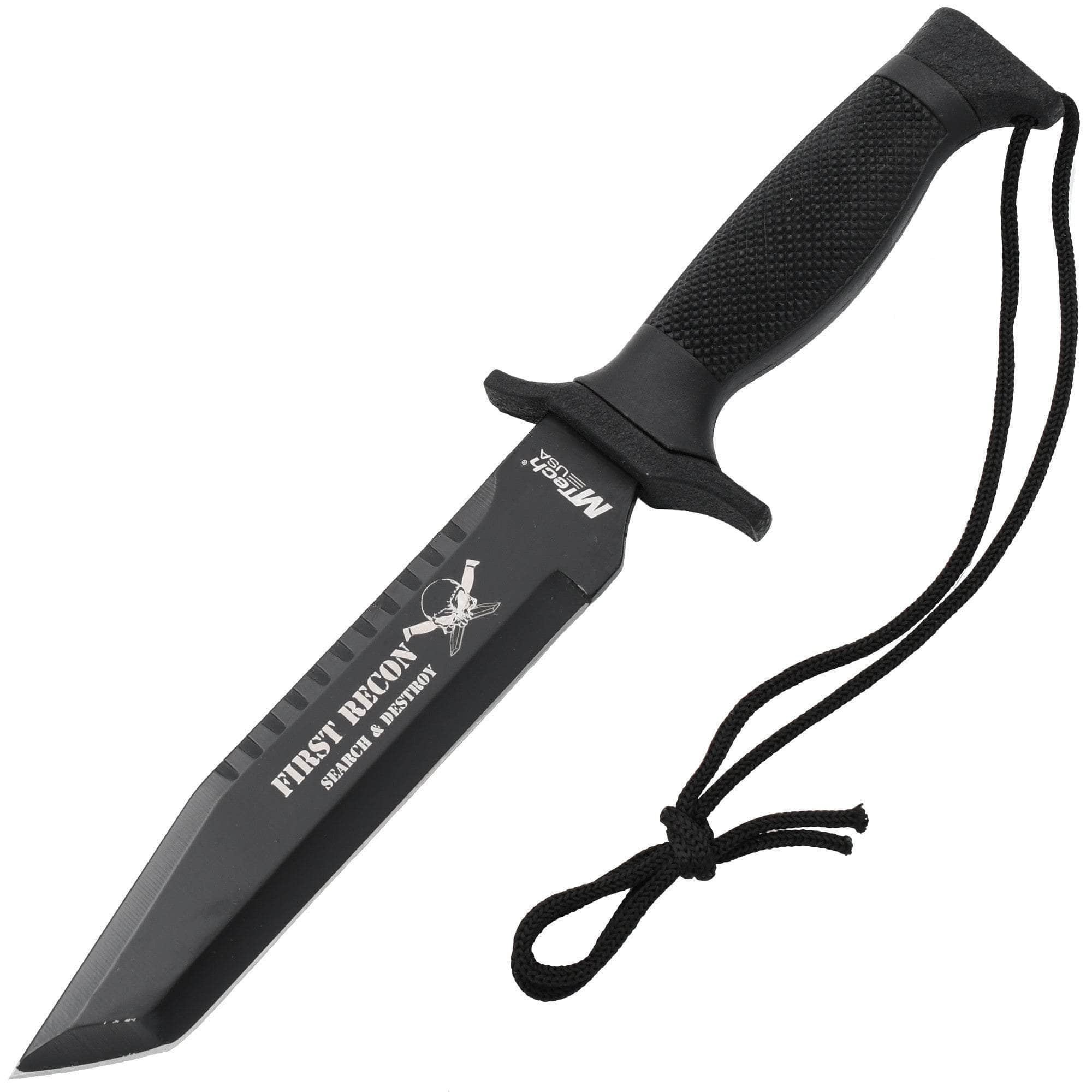 MTech USA First Recon Tactical Survival Knife, 6 Blade, ABS Handle, Sheath - MT-676TB Free Shipping Clearance Store