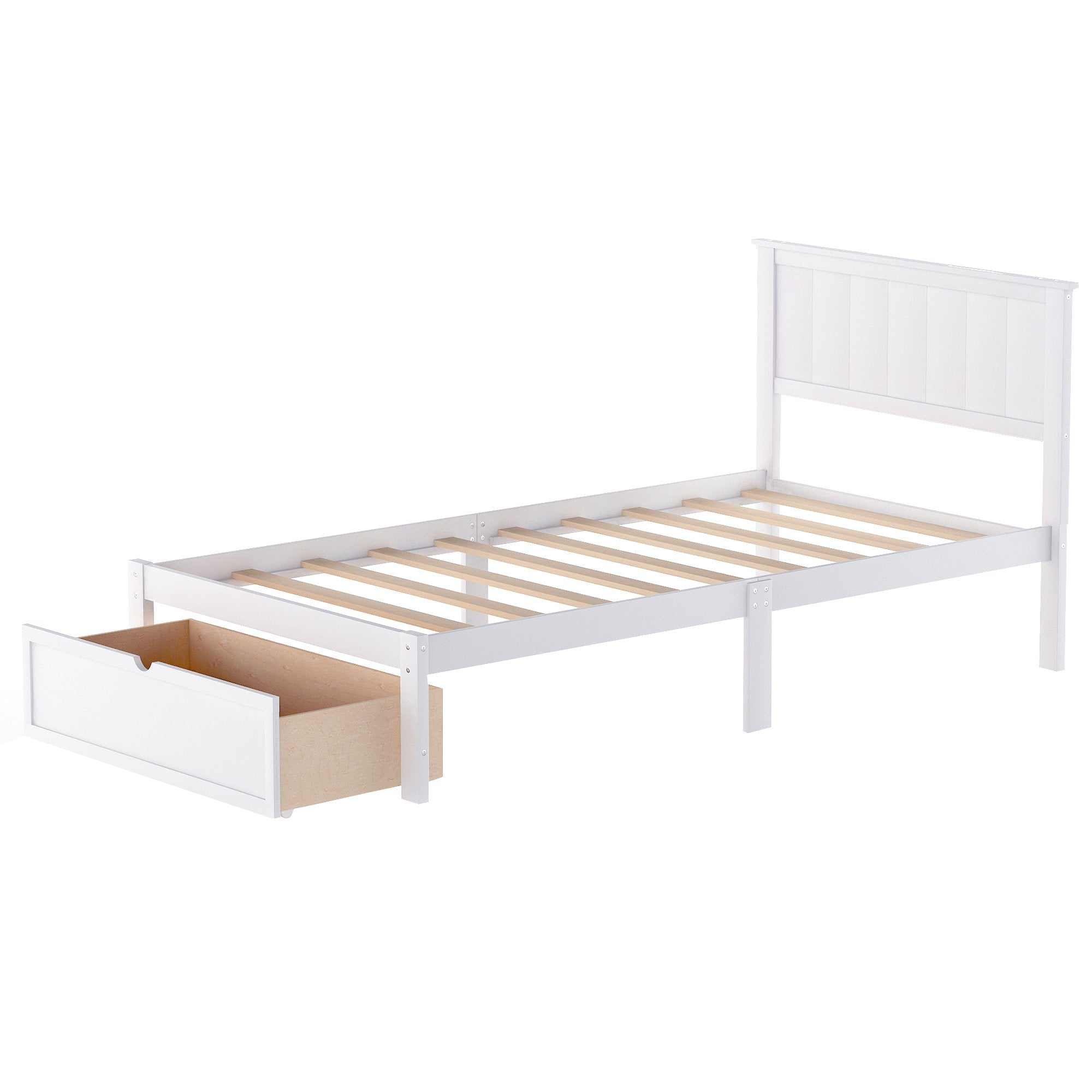 Twin Size Platform Bed with Storage Discount Order