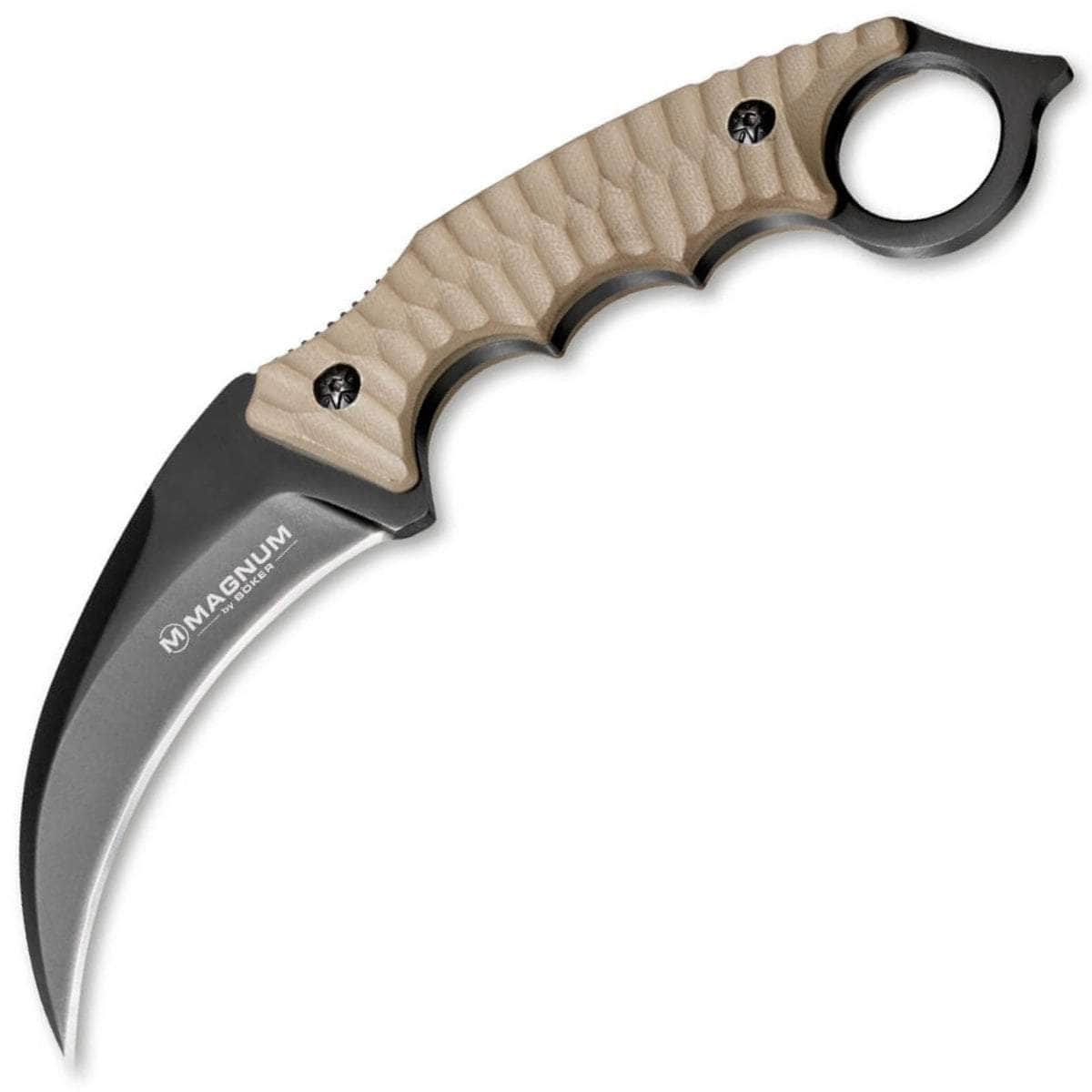 Boker Magnum Spike Karambit, 4 440A Blade, Tan G10 Handle, Sheath - 02SC028 Tumblr Sale Online