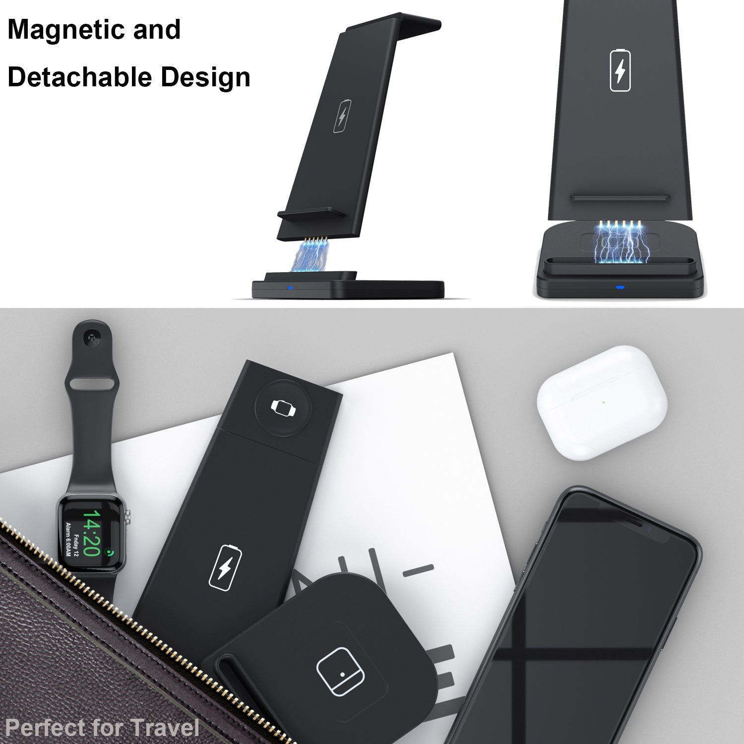 3-in-1 Foldable Fast Wireless Charging Stand Footaction Online