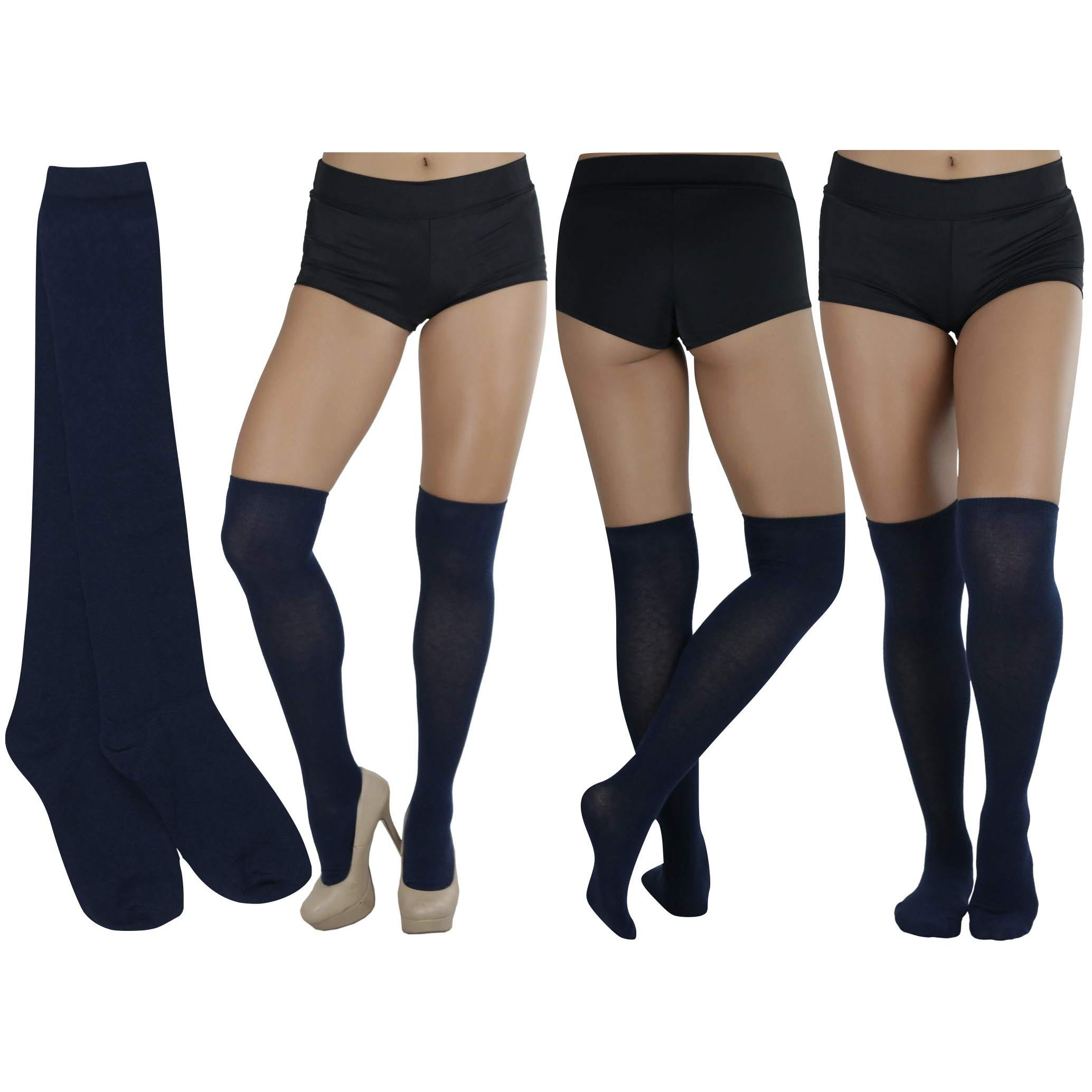 6-Pack: ToBeInStyle Classic Cotton Blend Uniform Knee-High Socks View Cheap Online