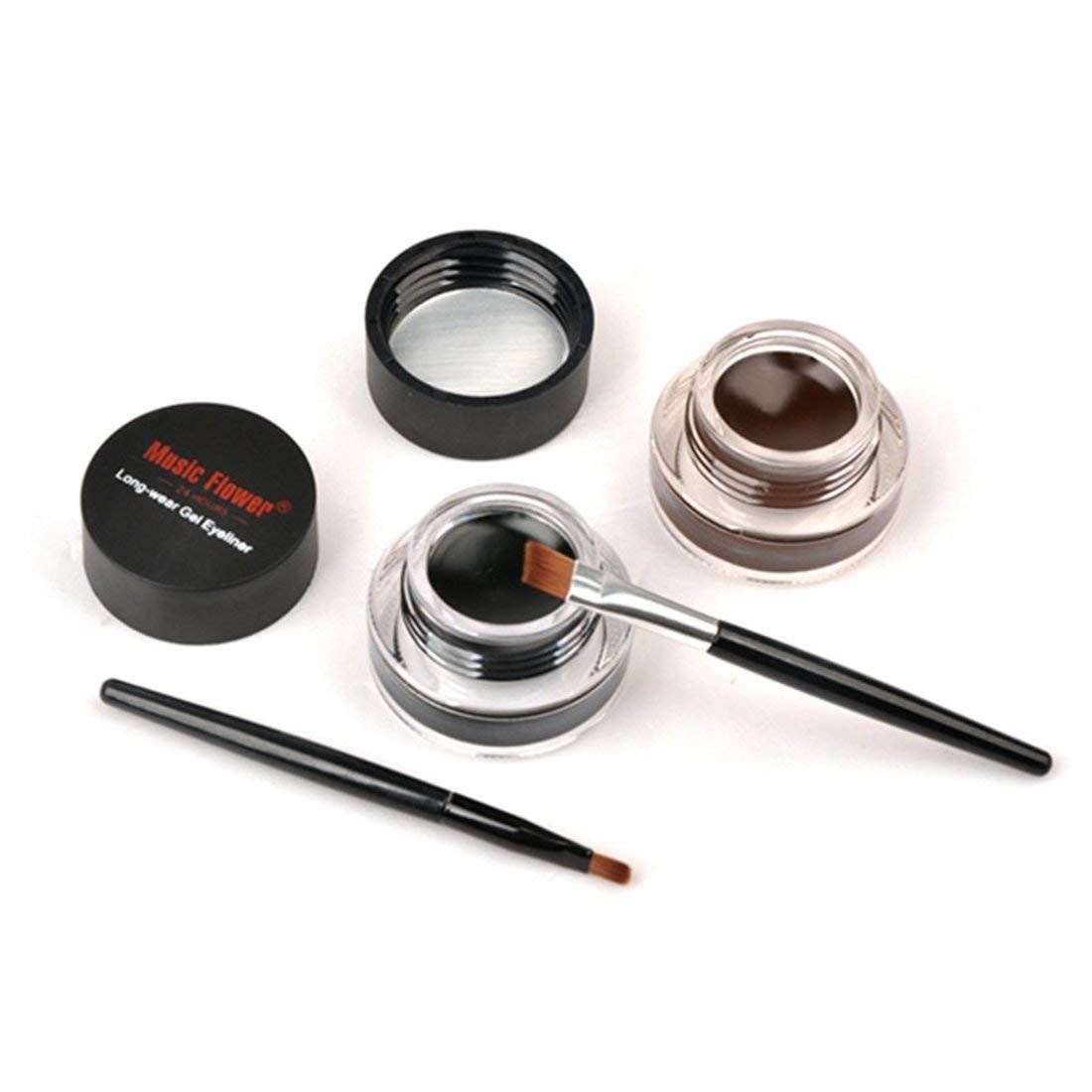 2-in-1 Black and Brown Gel Eyeliner Set Sale Geniue Stockist