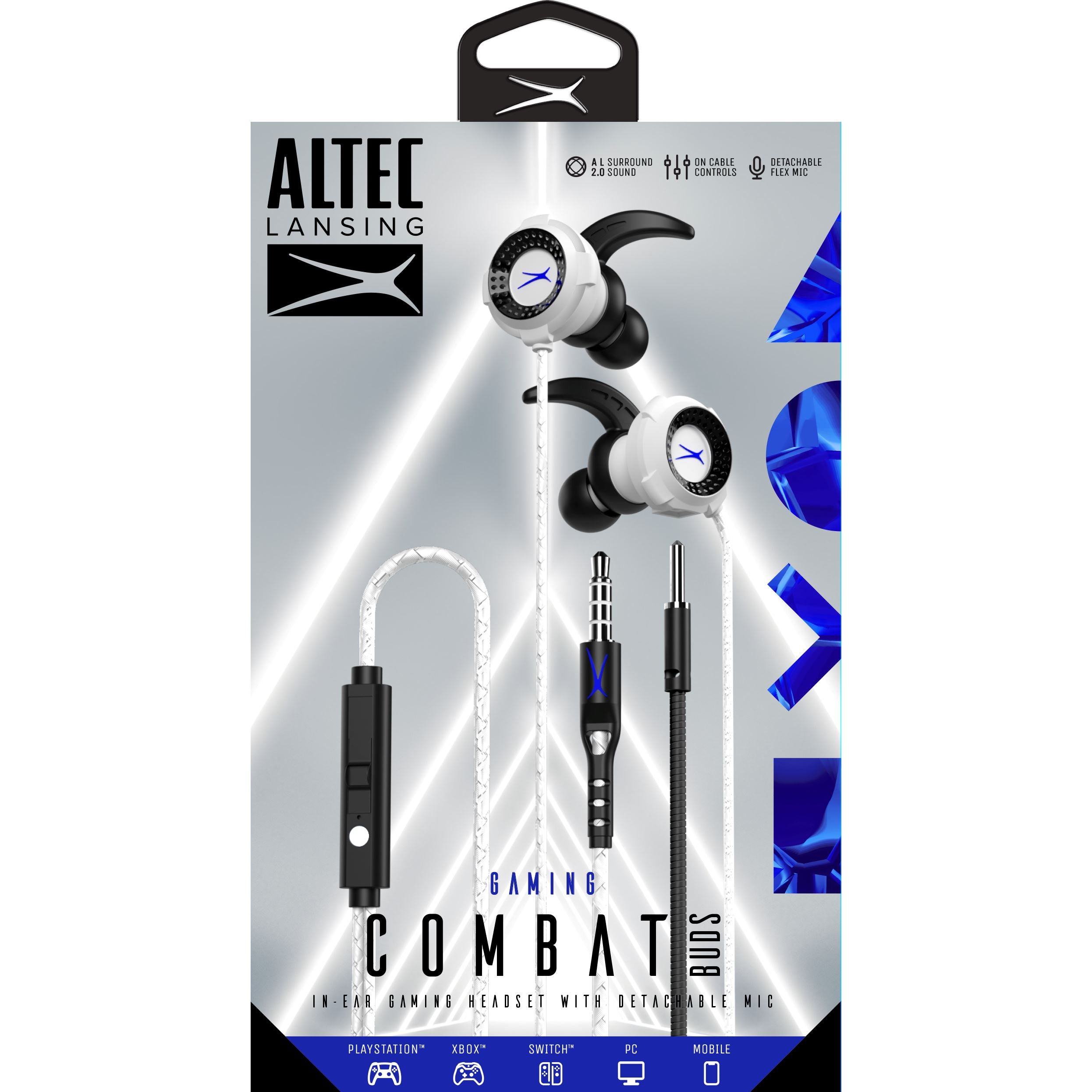 Altec Lansing - 3.5mm Combat Gaming Earbuds Discount Classic