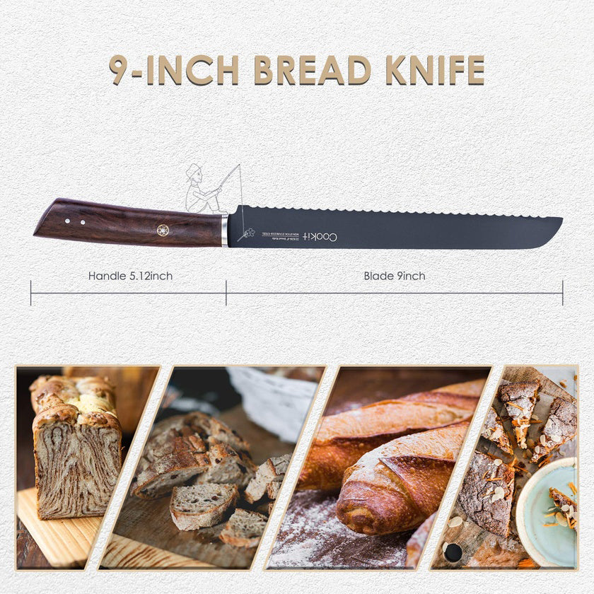 9 Inches Serrated Edge Bread Knife Quality Free Shipping For Sale