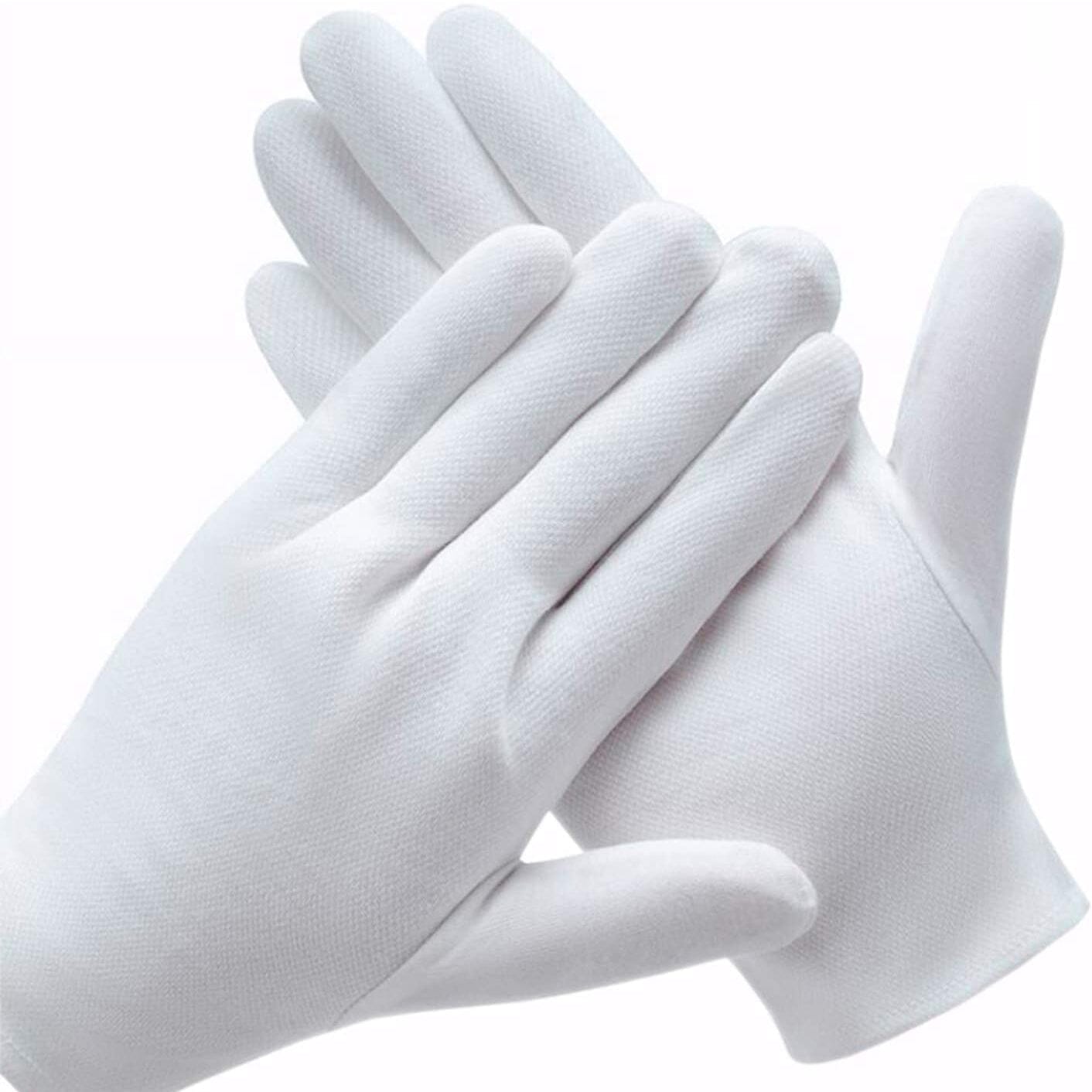 12-Pairs: White Cotton Gloves Cheap Sale Get Authentic