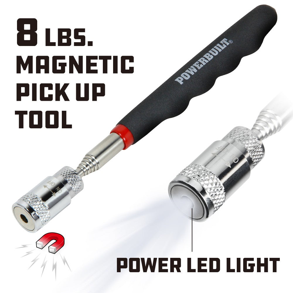 Extendable Magnetic Pickup Tool with LED Light Sale Ebay