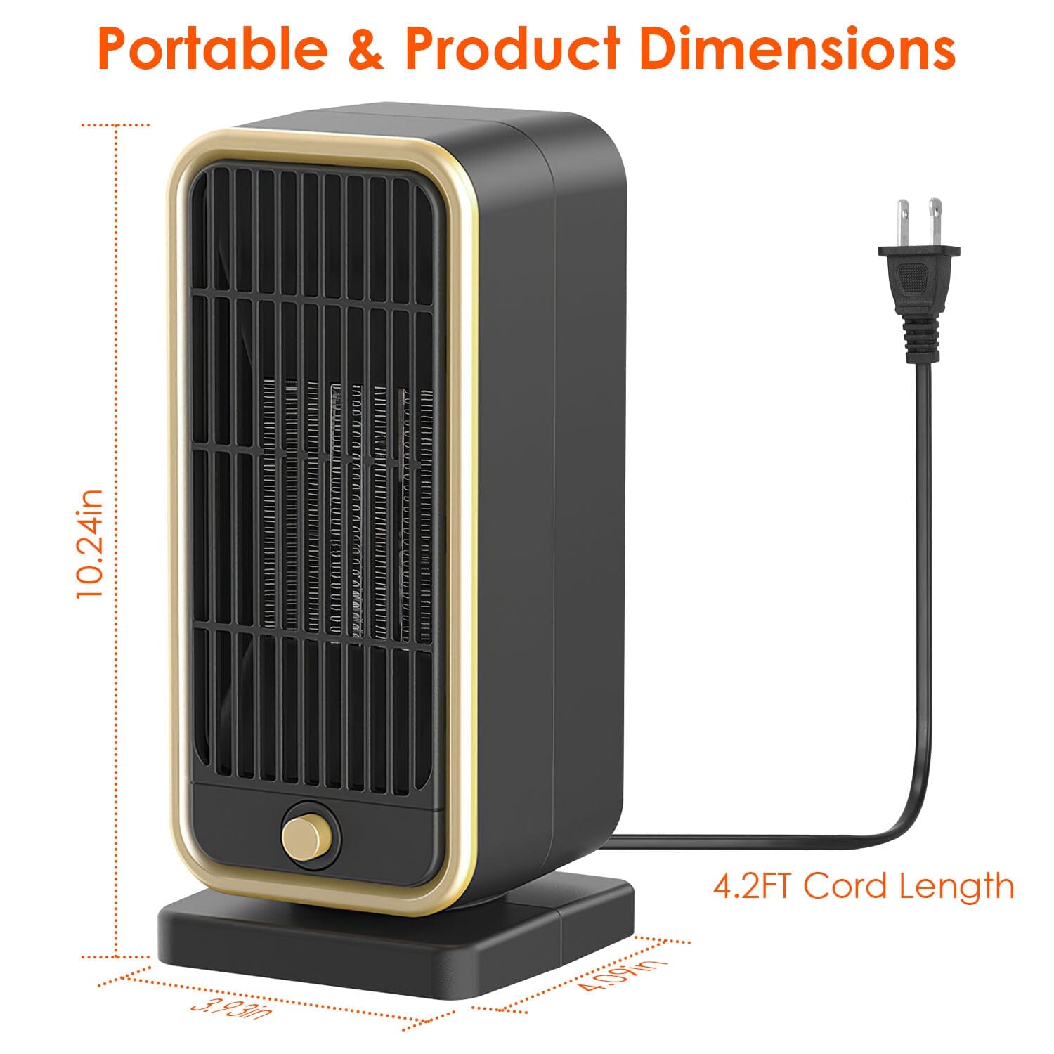 500W Portable Electric Heater Sale With Credit Card