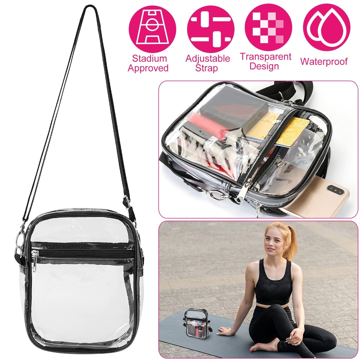 Clear Crossbody Bag Stadium Approved Discount