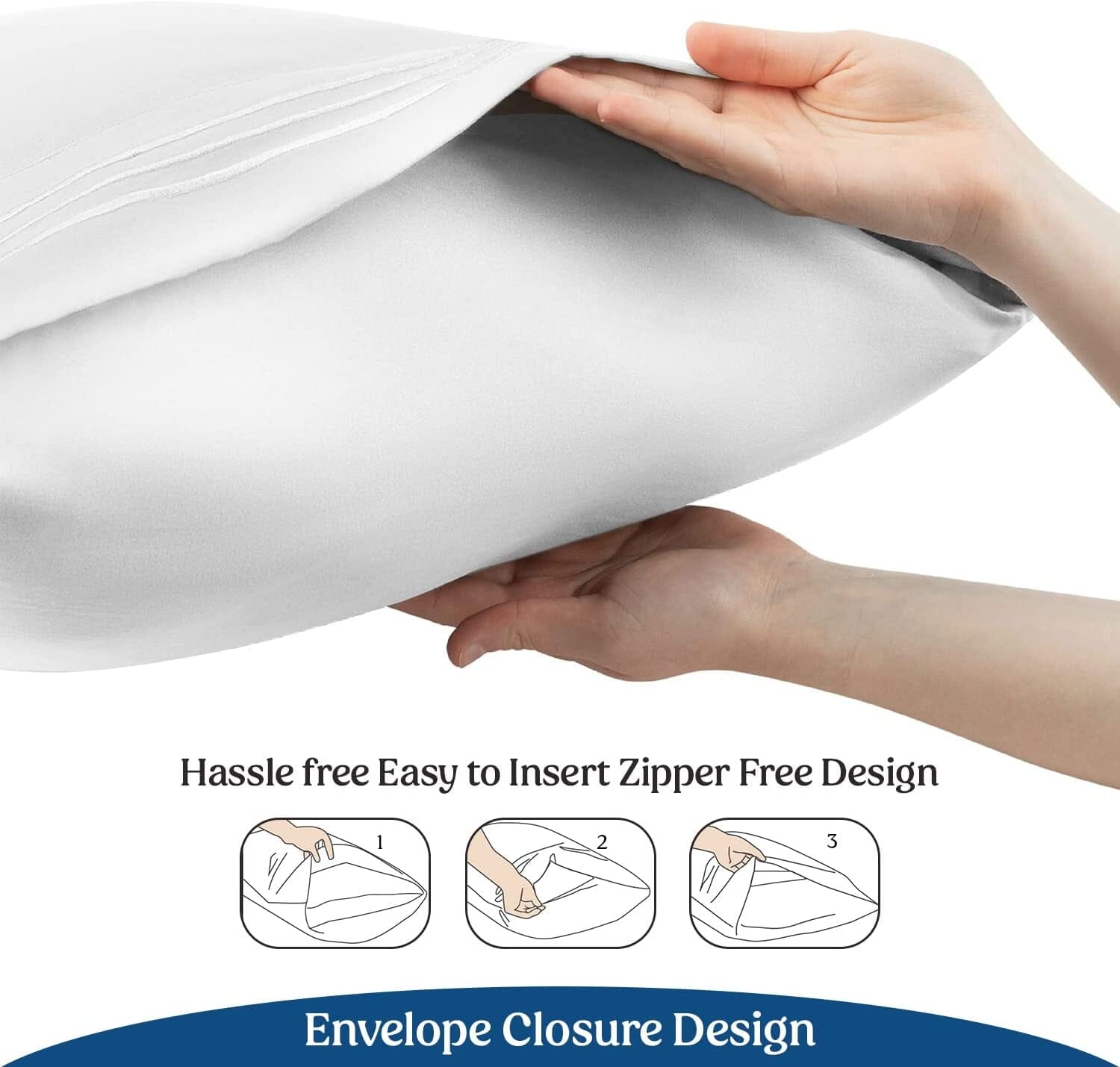 2-Pack: Hannah Linen Microfiber Pillowcases Breathable & Envelop Closure Pillow Covers Set Buy Cheap Official Site