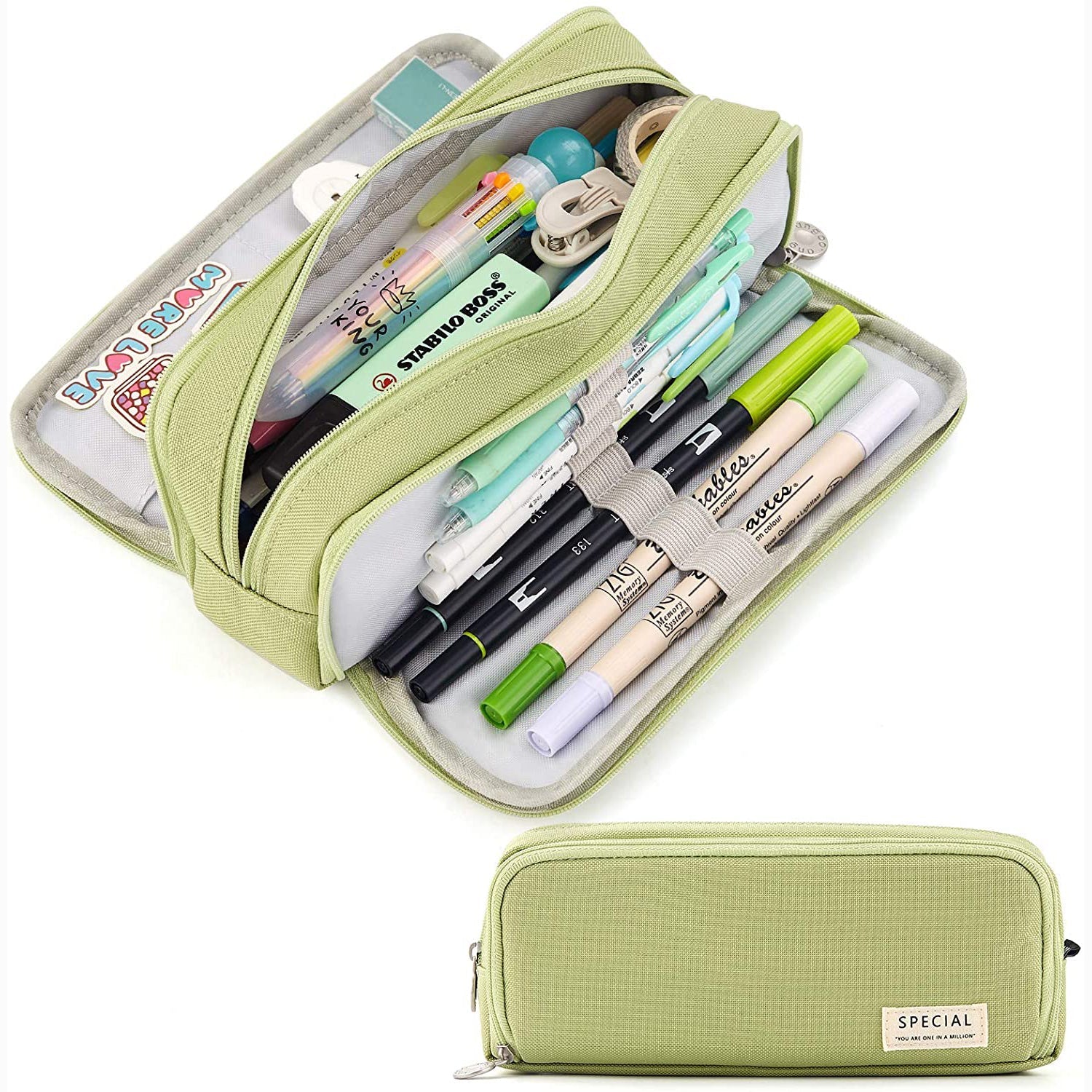 Large Capacity 3 Compartment Pouch Pencil Case Buy Cheap Pices