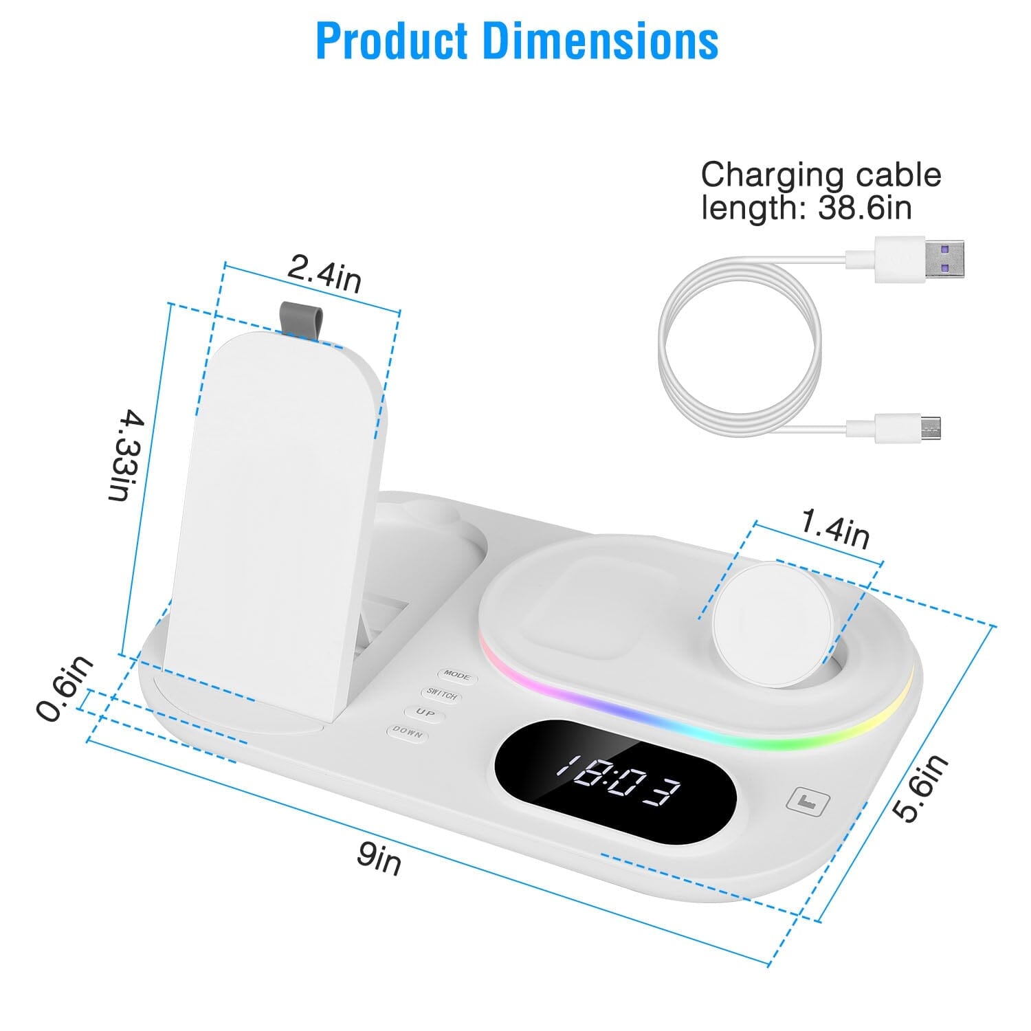 4-in-1 Foldable Wireless Charging Station Stand Dock Inexpensive Cheap Online