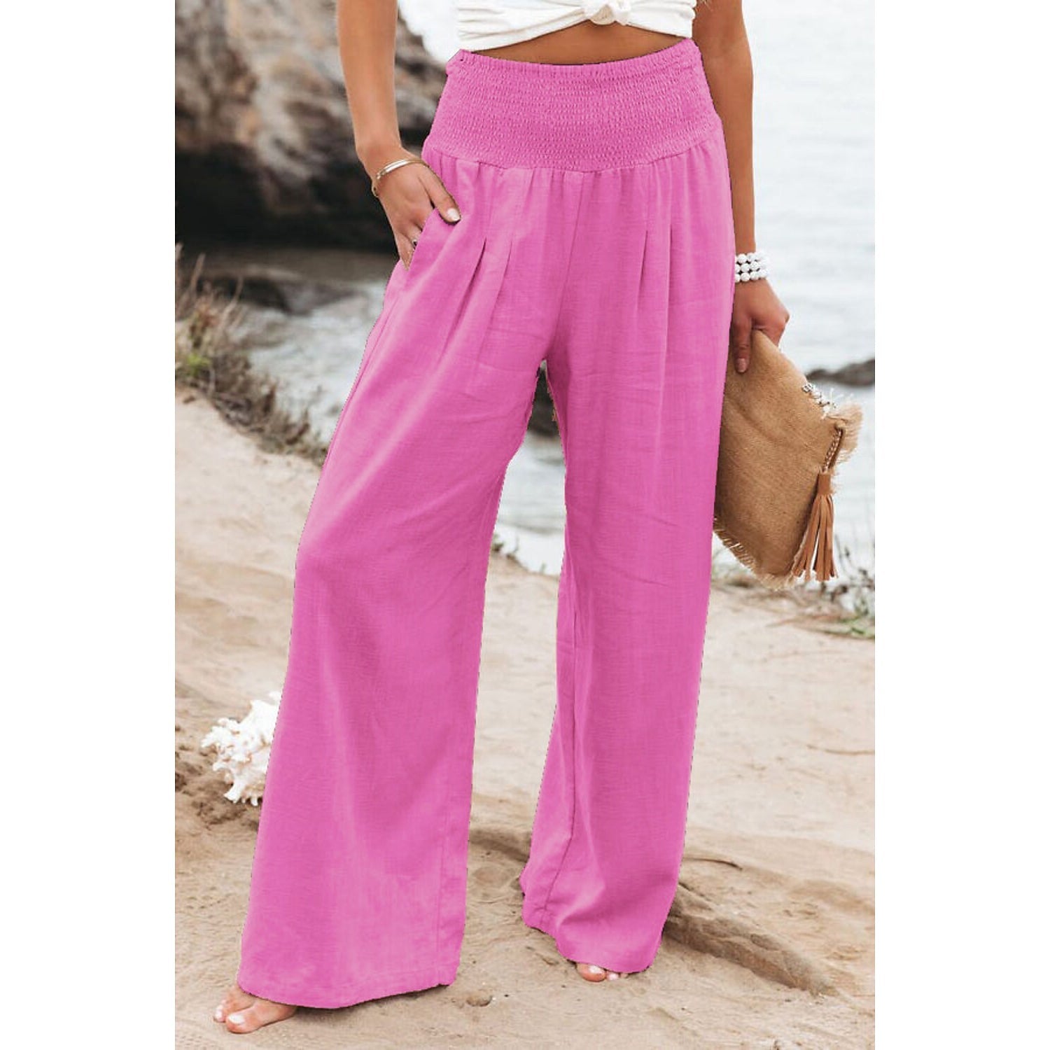 Women's High Waist Loose Wide Leg Pants Classic Cheap Pice