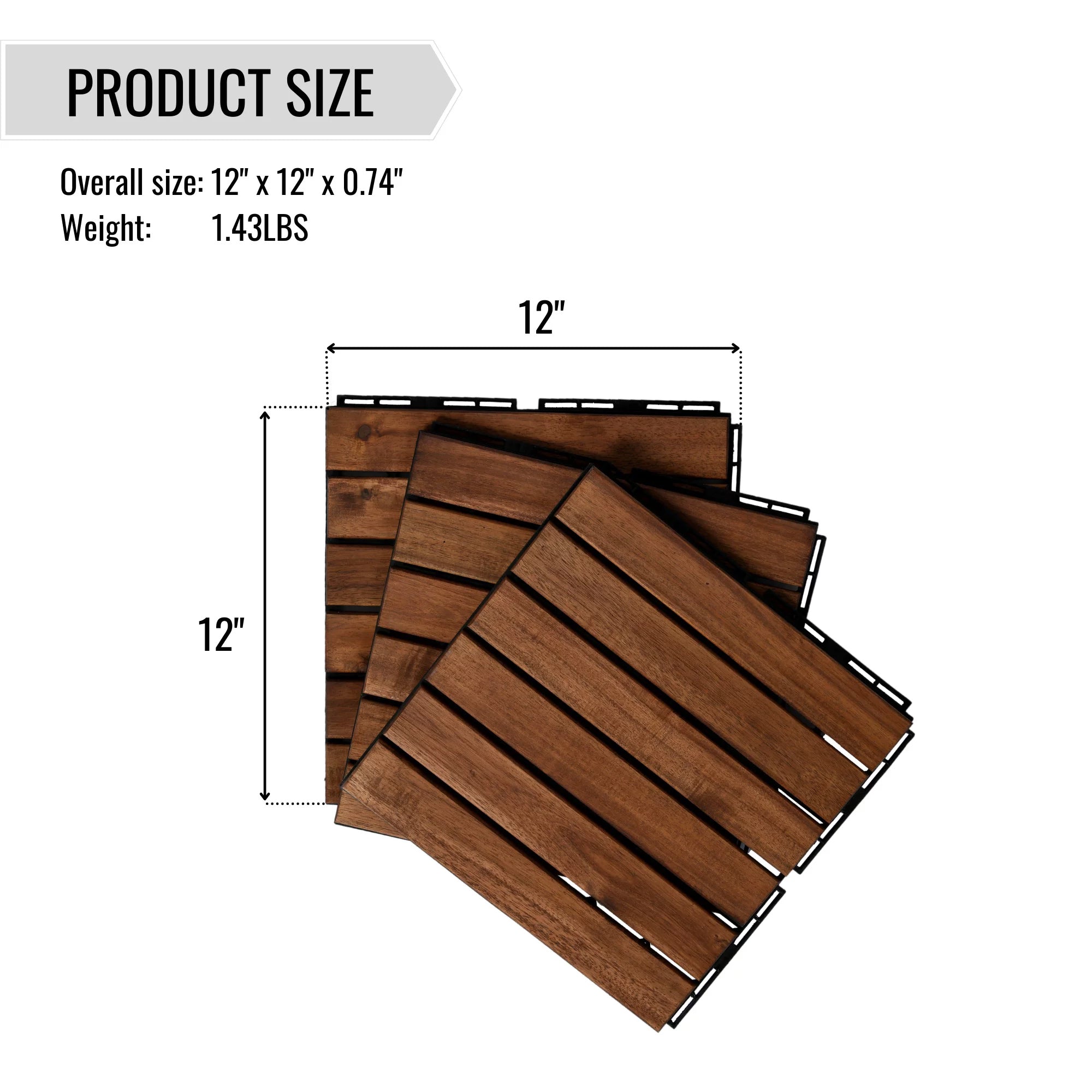 12 x 12 Square Teak Interlocking Deck Tiles Buy Cheap Best Sale