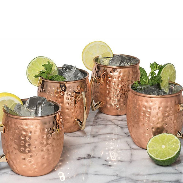 4-Pack: Hammered Copper Plated Moscow Mule Mug Largest Supplier Online