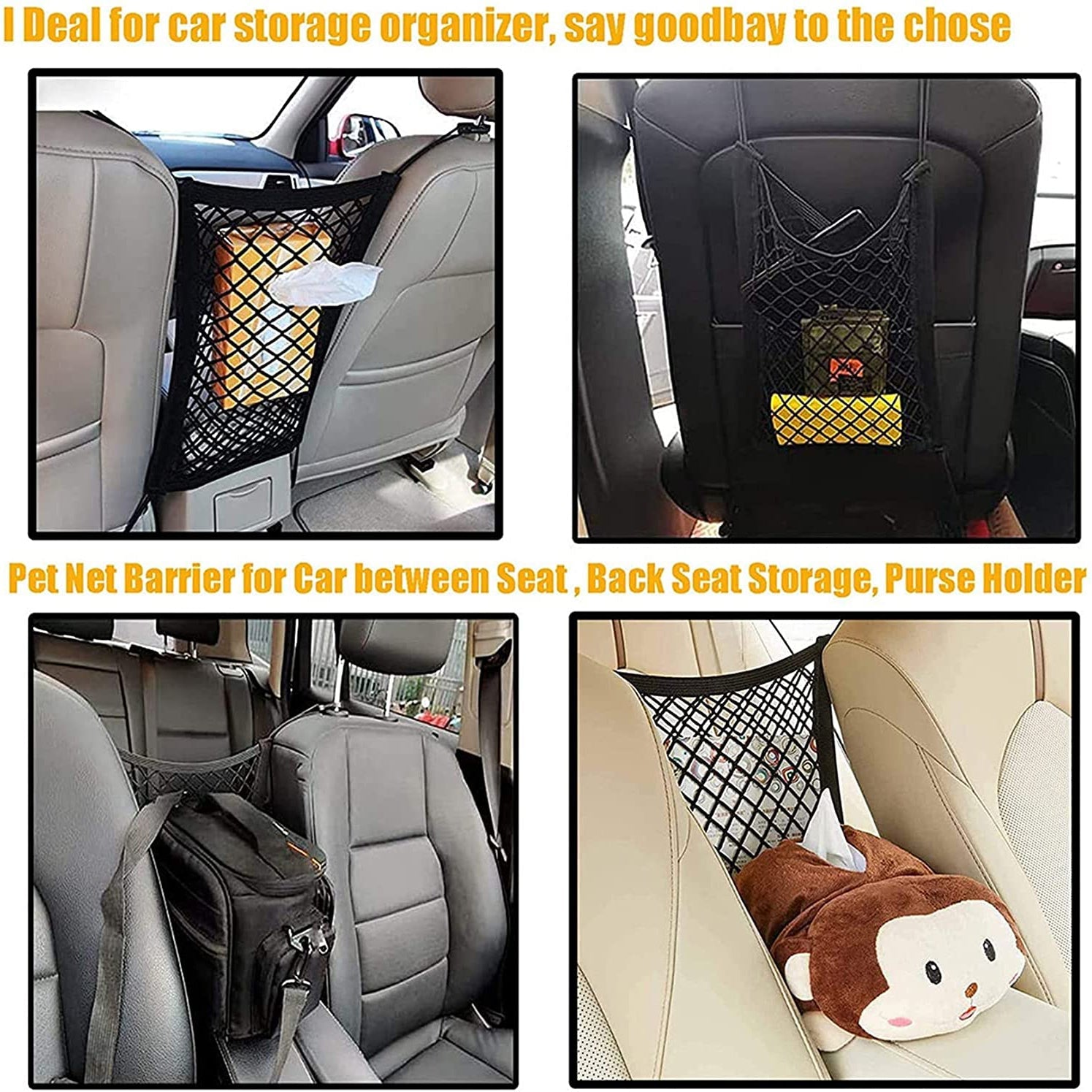 Car Pet Barrier Mesh Organizer View