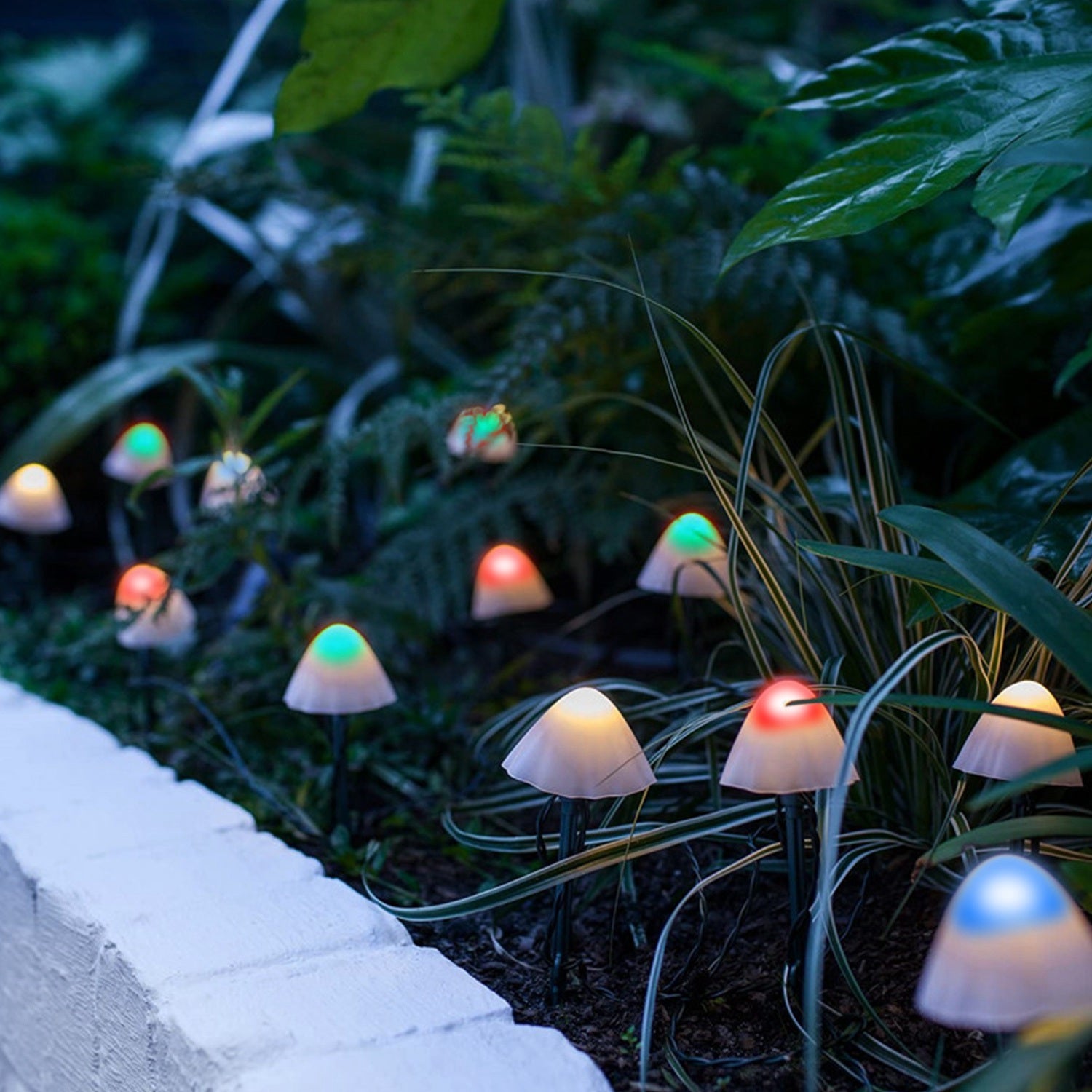 Solar Mushroom Lights Outdoor Decoration 10 LED Light Stake Shop Offer