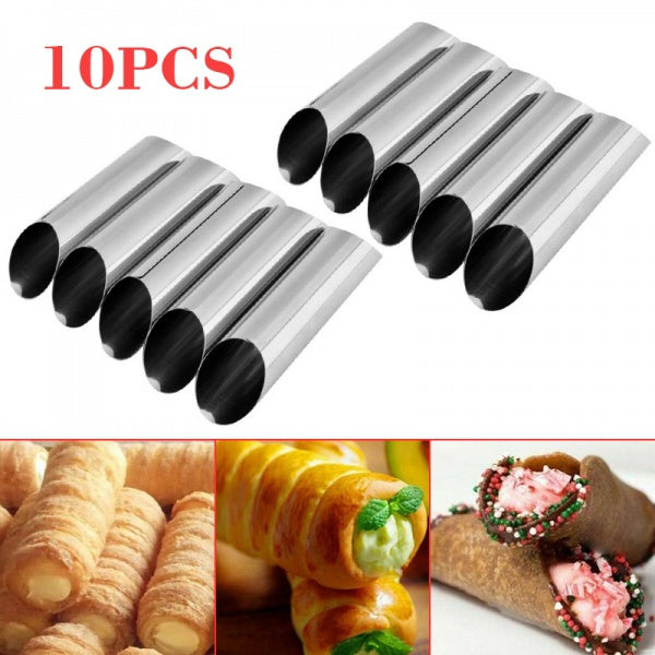 10-Piece: Non-Stick Buttercream Corner Danish Pastry Molds Choice