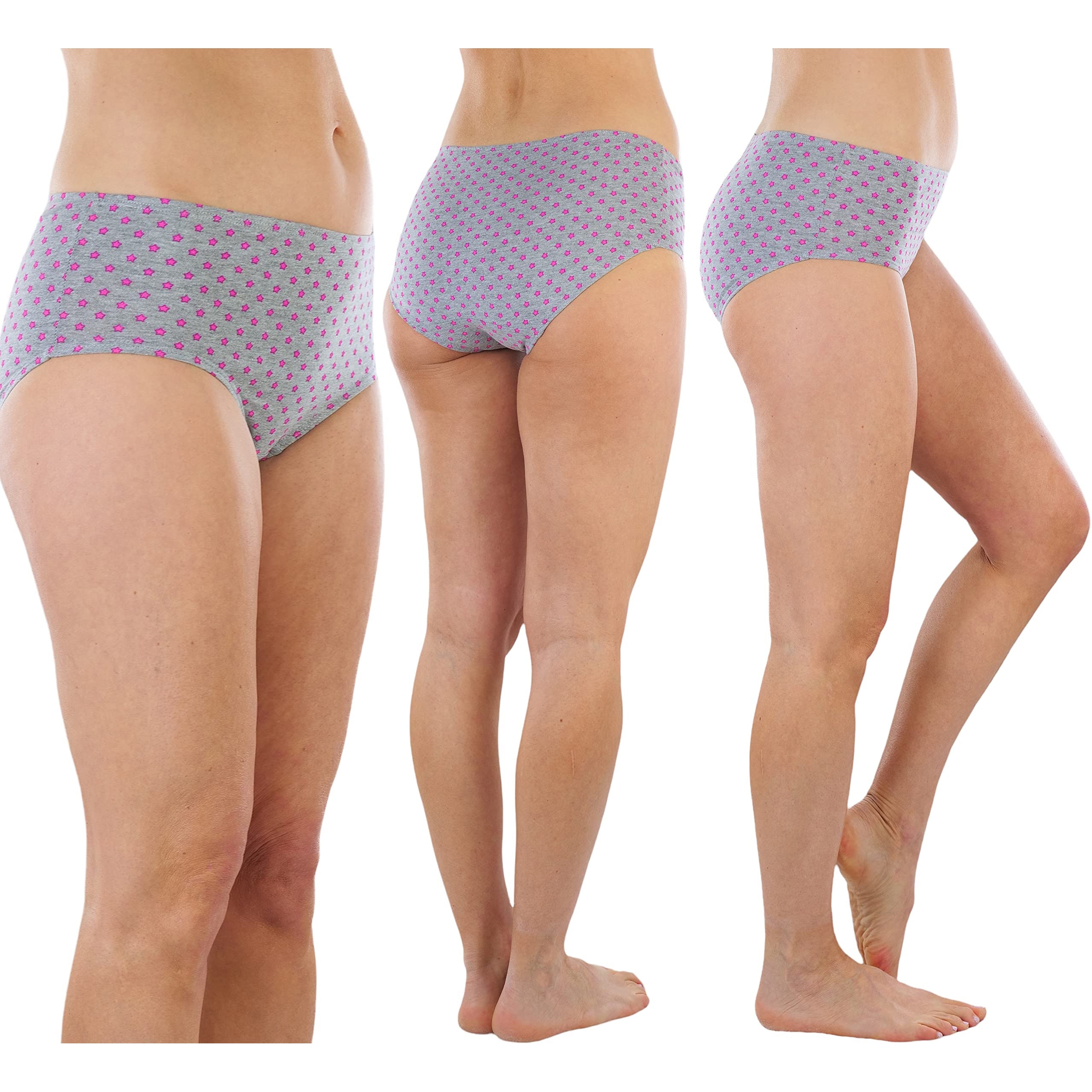 6-Pack: ToBeInStyle Women's High Waisted Solids and Prints Stars and Polka Dots Gridle Panties Fast Delivery For Sale