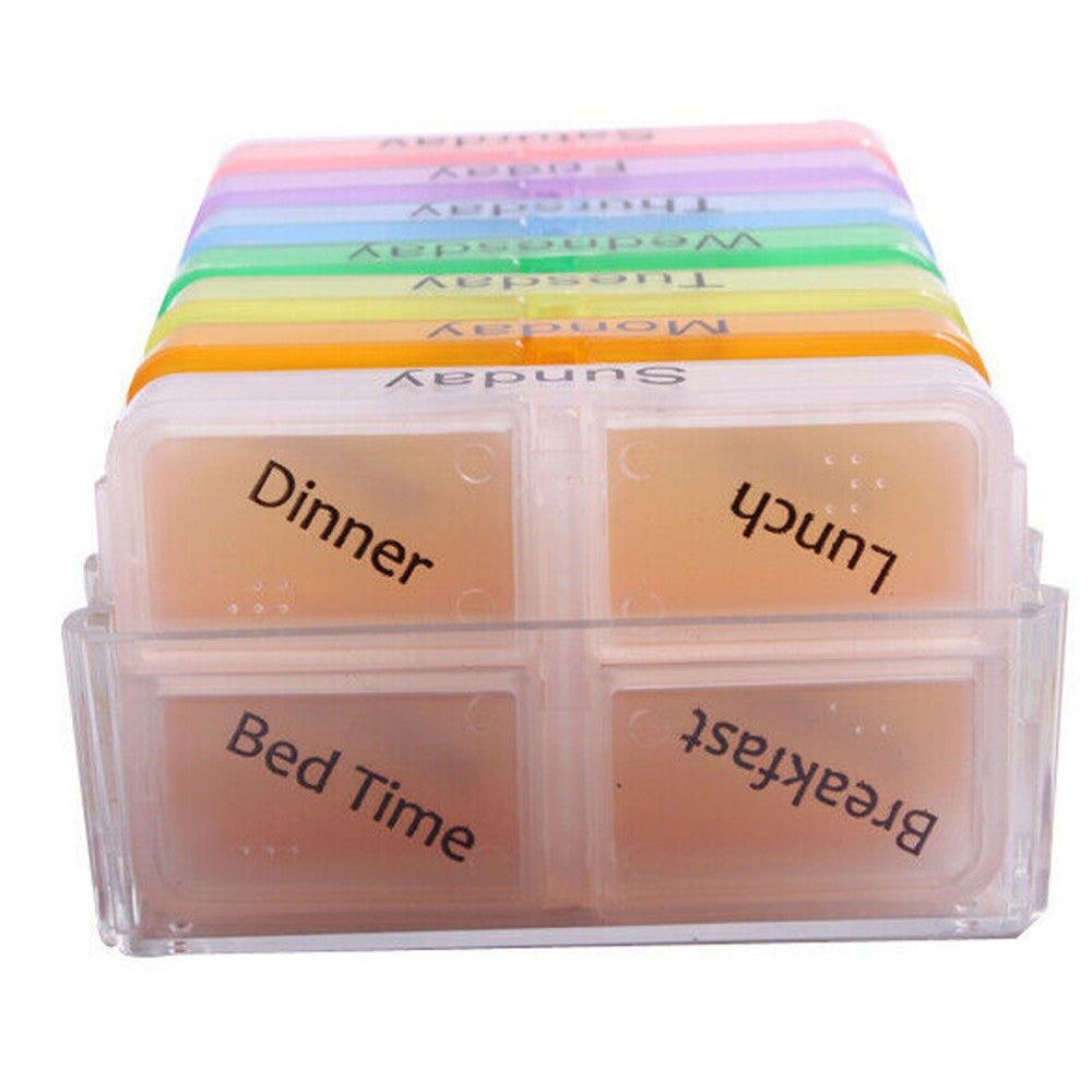 Portable Rainbow Pill Case 7 Day Pill Case Clearance Fake