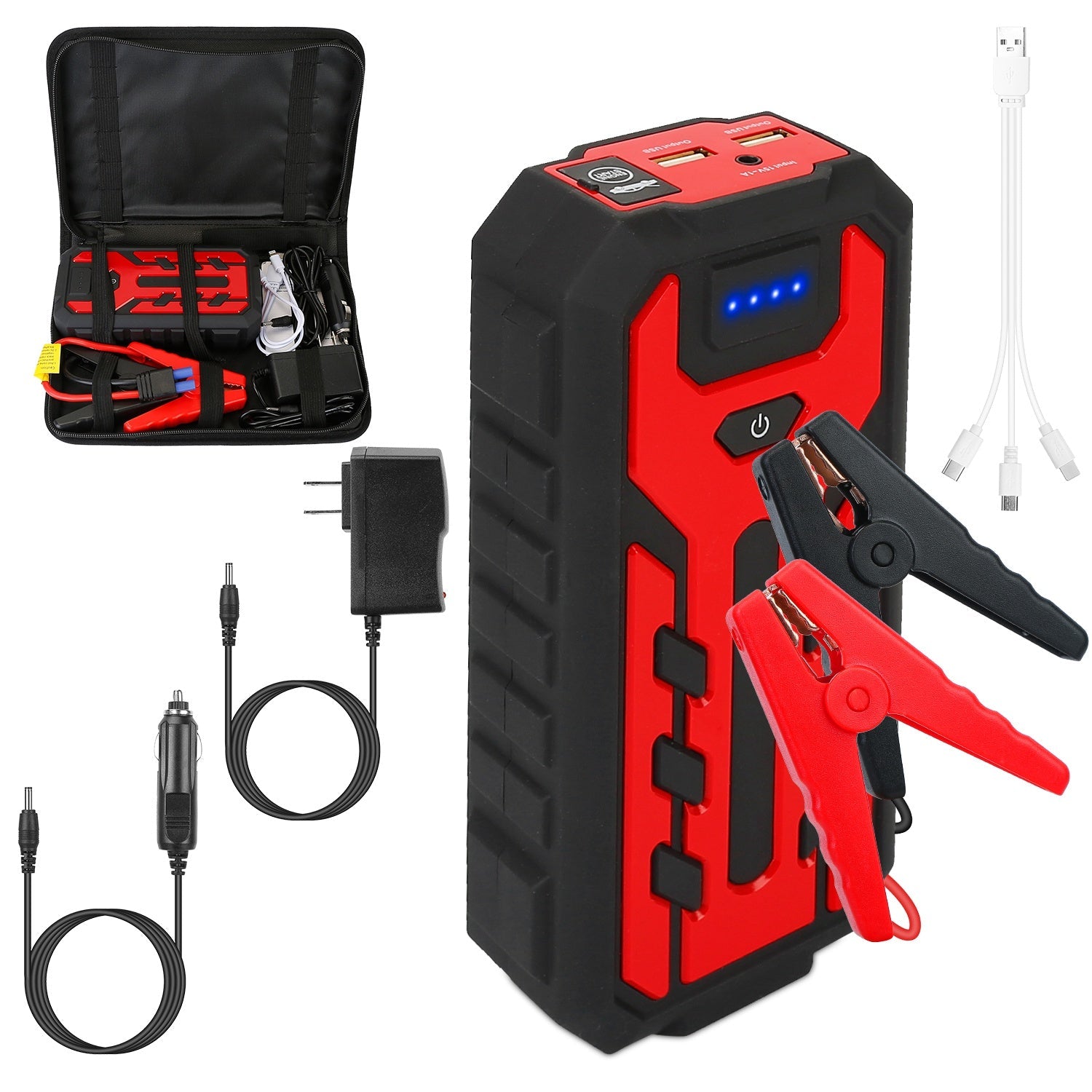 Car Jump Starter Booster with 4 Modes LED Flashlight Pick A Best